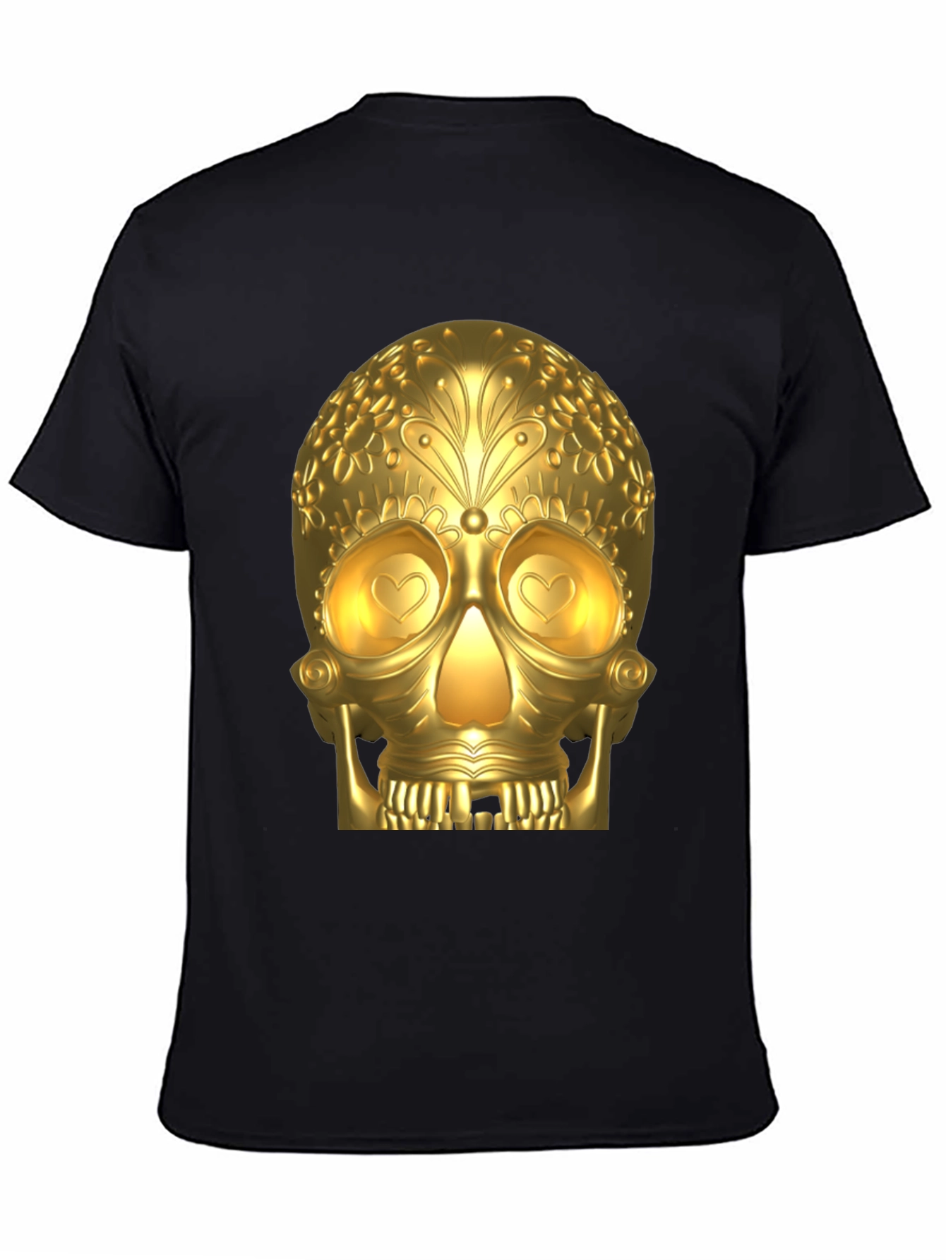 Golden Skull Graphic T-Shirt