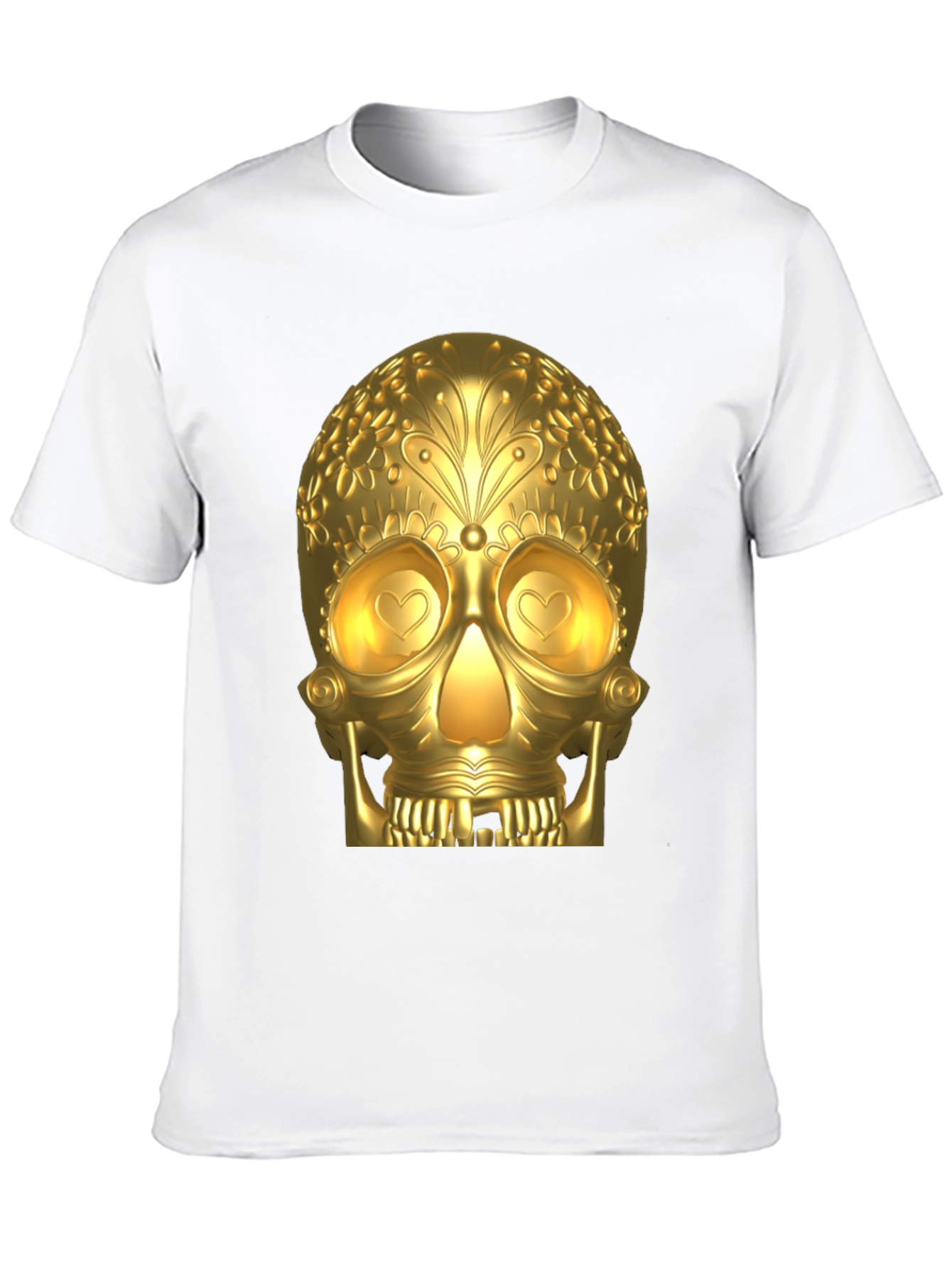 Golden Skull Graphic T-Shirt