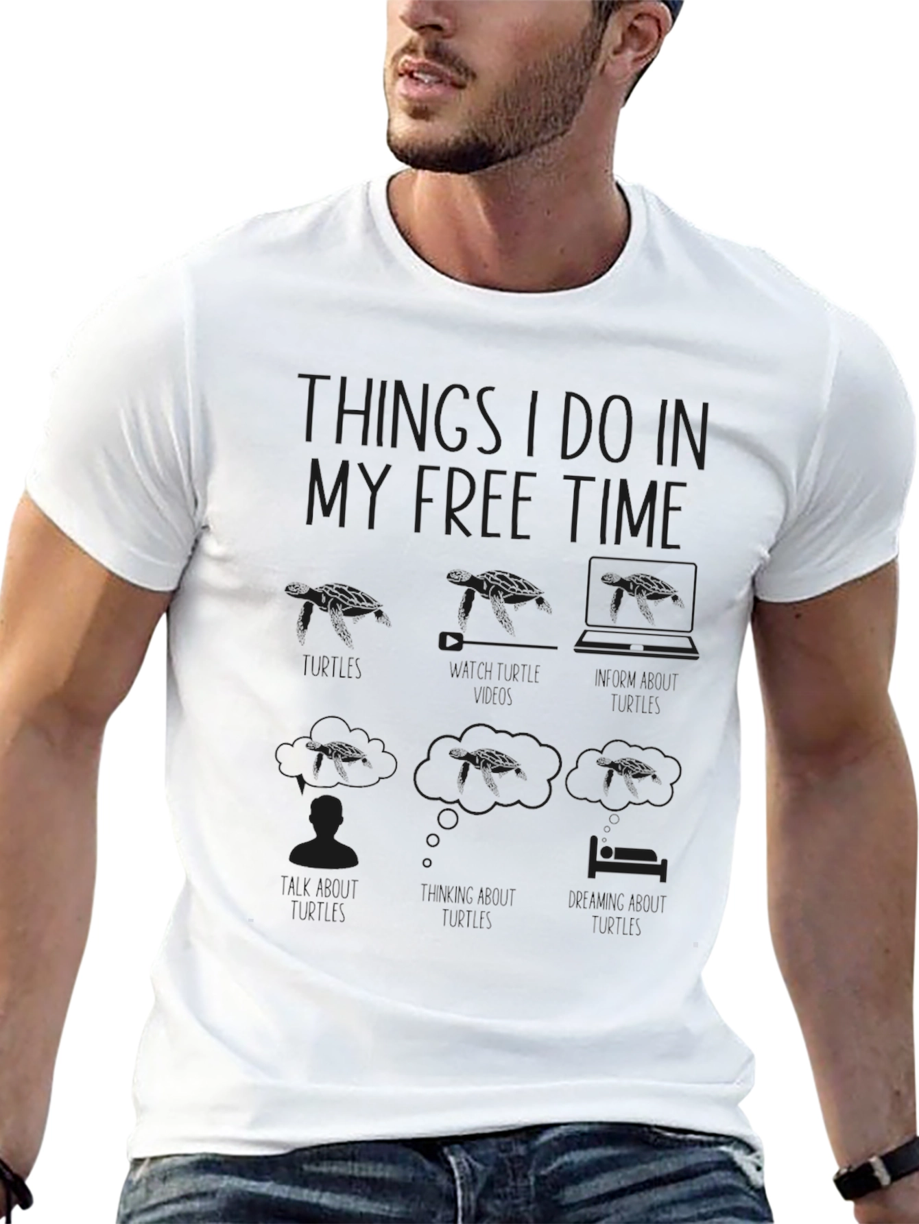 Things I Do In My Free Time Black T-Shirt