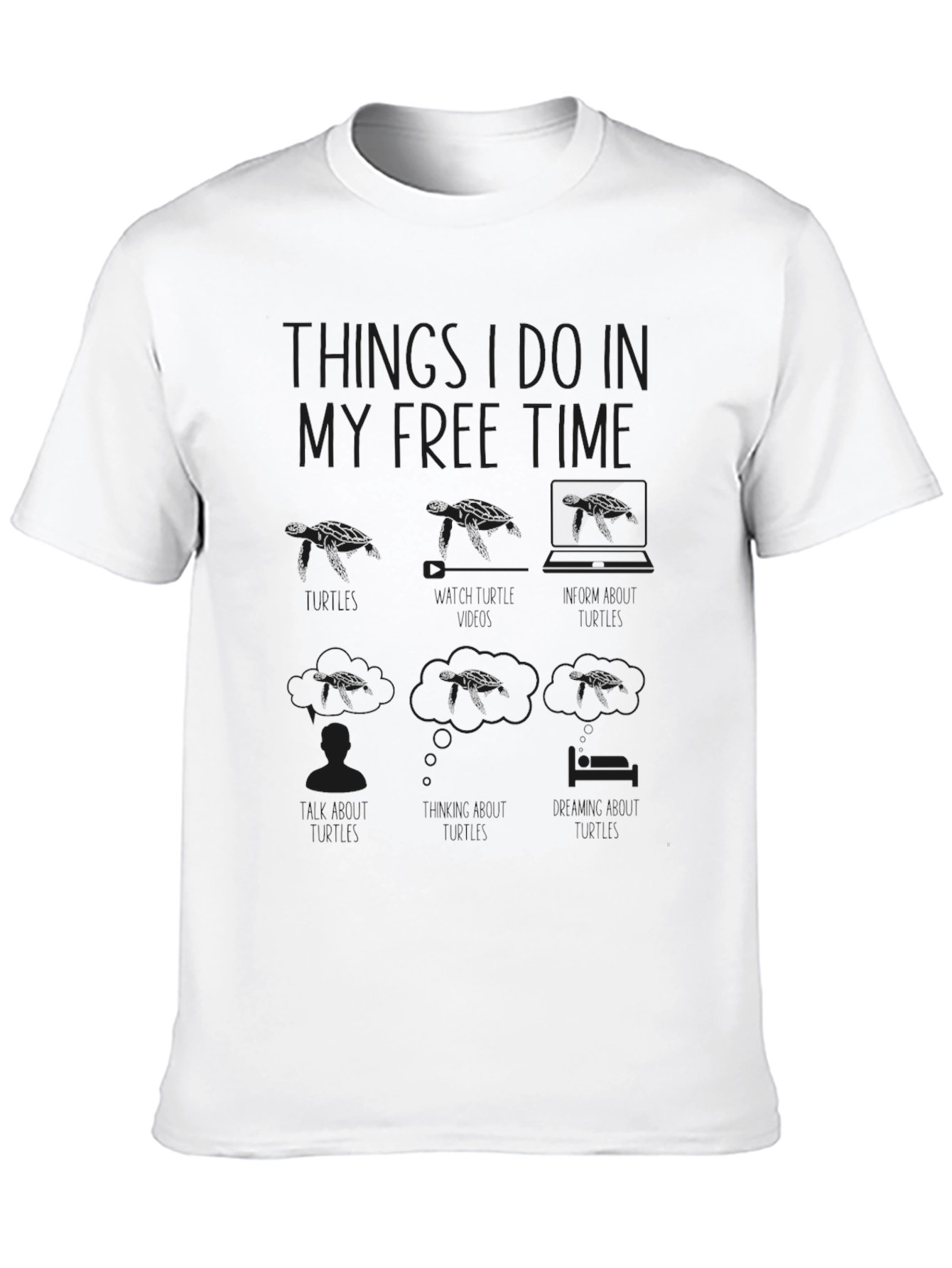 Things I Do In My Free Time Black T-Shirt