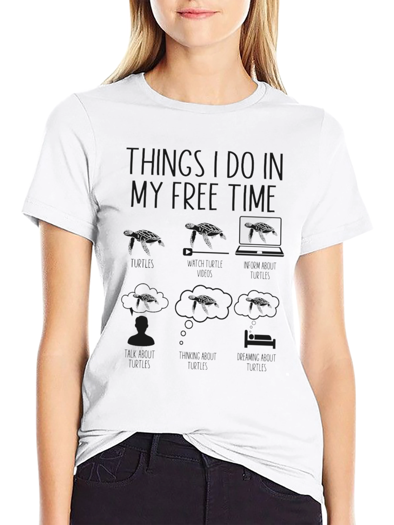 Things I Do In My Free Time Black T-Shirt