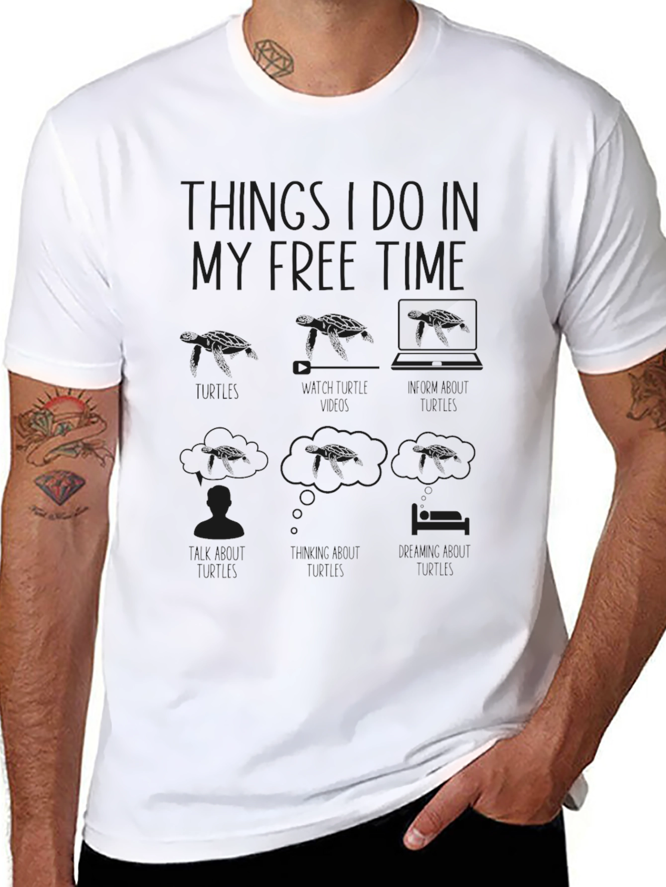 Things I Do In My Free Time Black T-Shirt