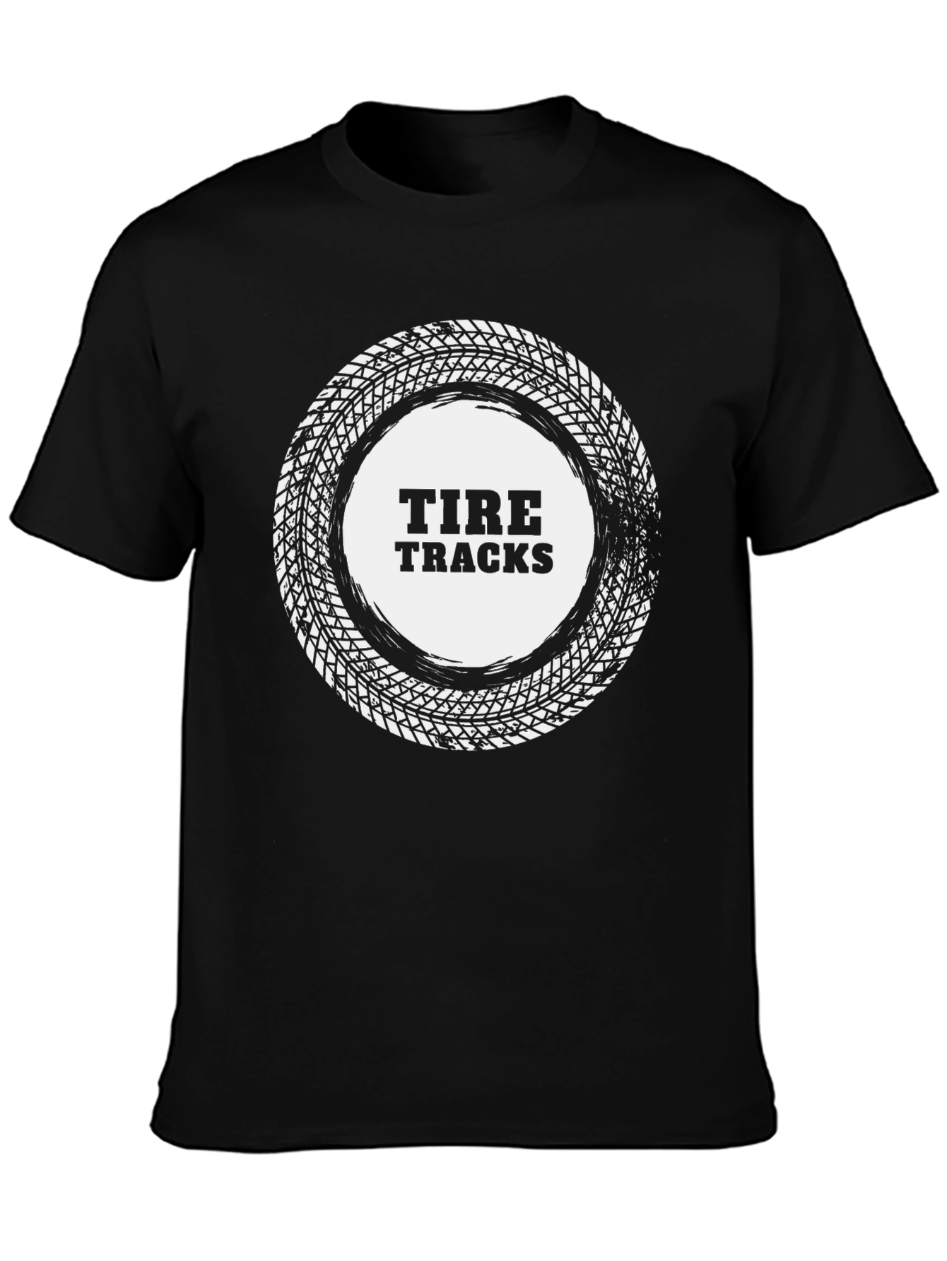 Tire Tracks Graphic Tee - Cool Automotive Shirt