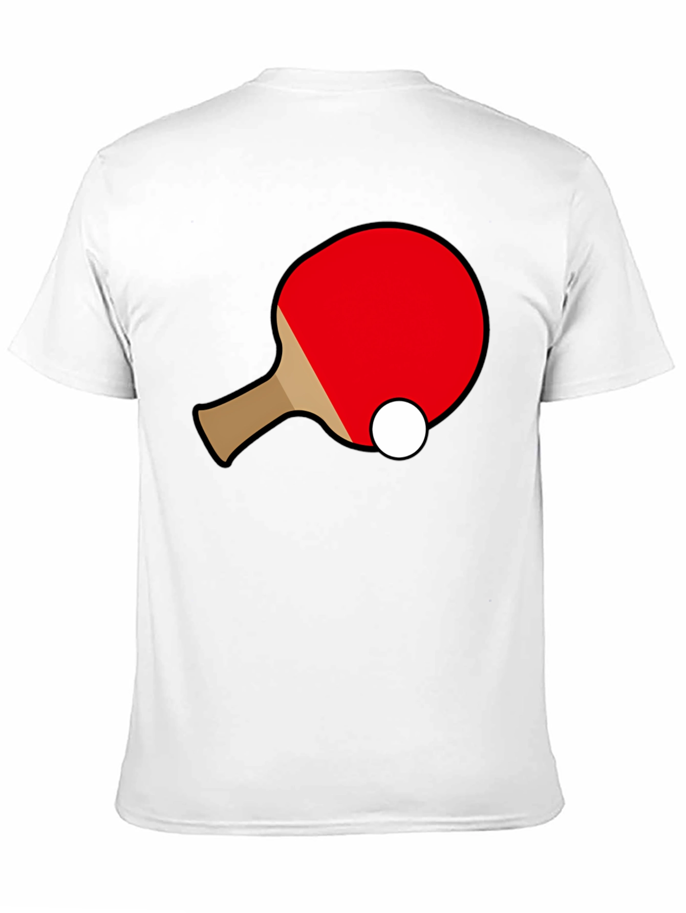 Ping Pong Paddle T-Shirt - Black Cotton Graphic Tee