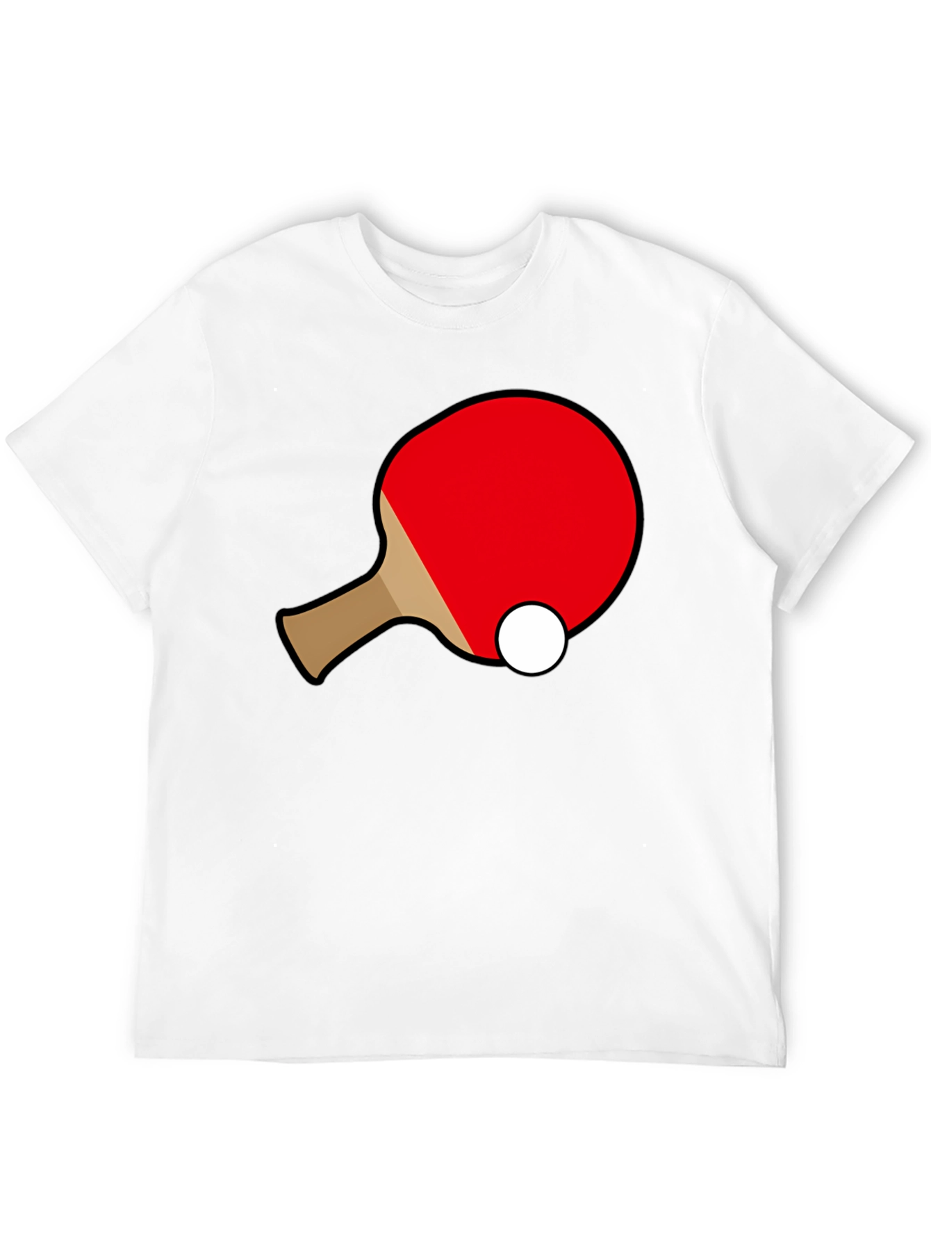 Ping Pong Paddle T-Shirt - Black Cotton Graphic Tee