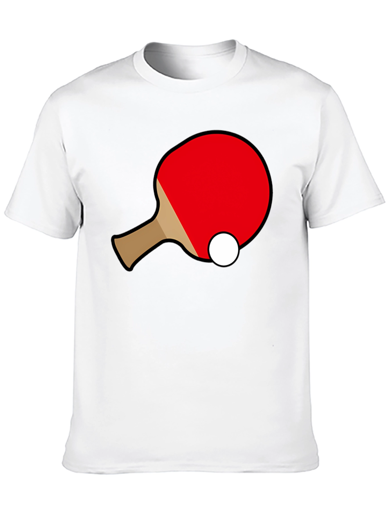 Ping Pong Paddle T-Shirt - Black Cotton Graphic Tee