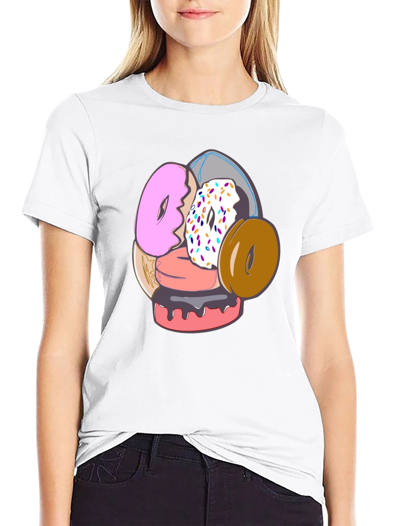 Donut Stack T-Shirt - Sweet Graphic Tee