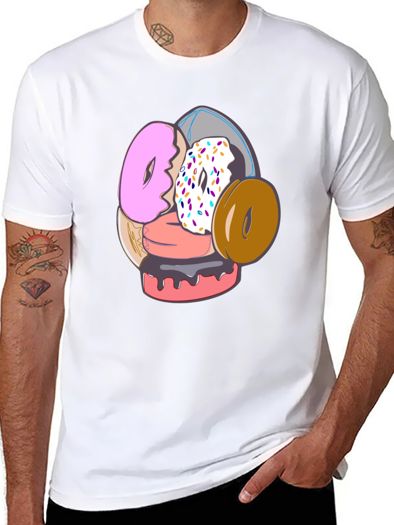 Donut Stack T-Shirt - Sweet Graphic Tee