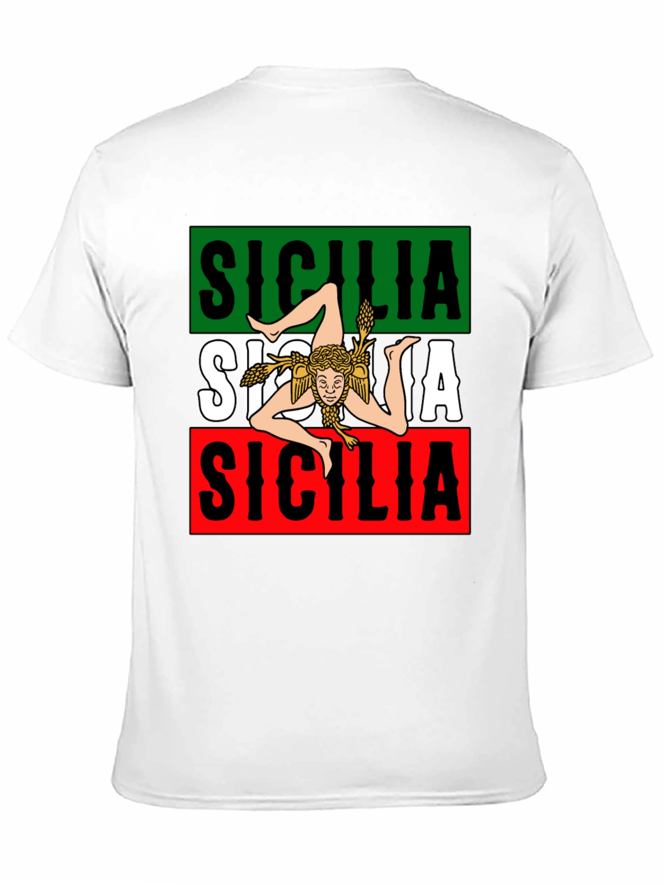 Sicilia T-Shirt Trinacria Symbol Italian Pride Tee