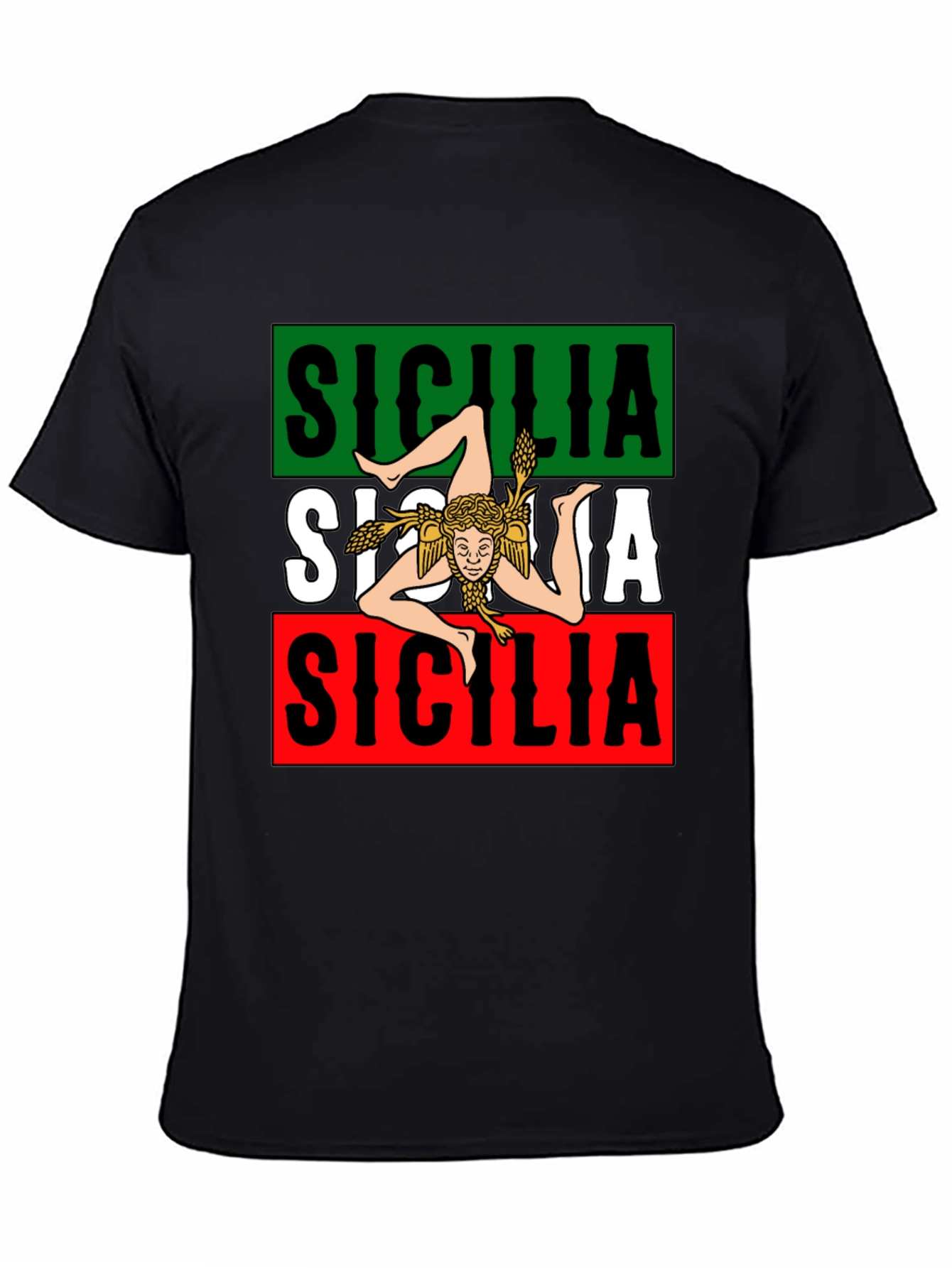 Sicilia T-Shirt Trinacria Symbol Italian Pride Tee