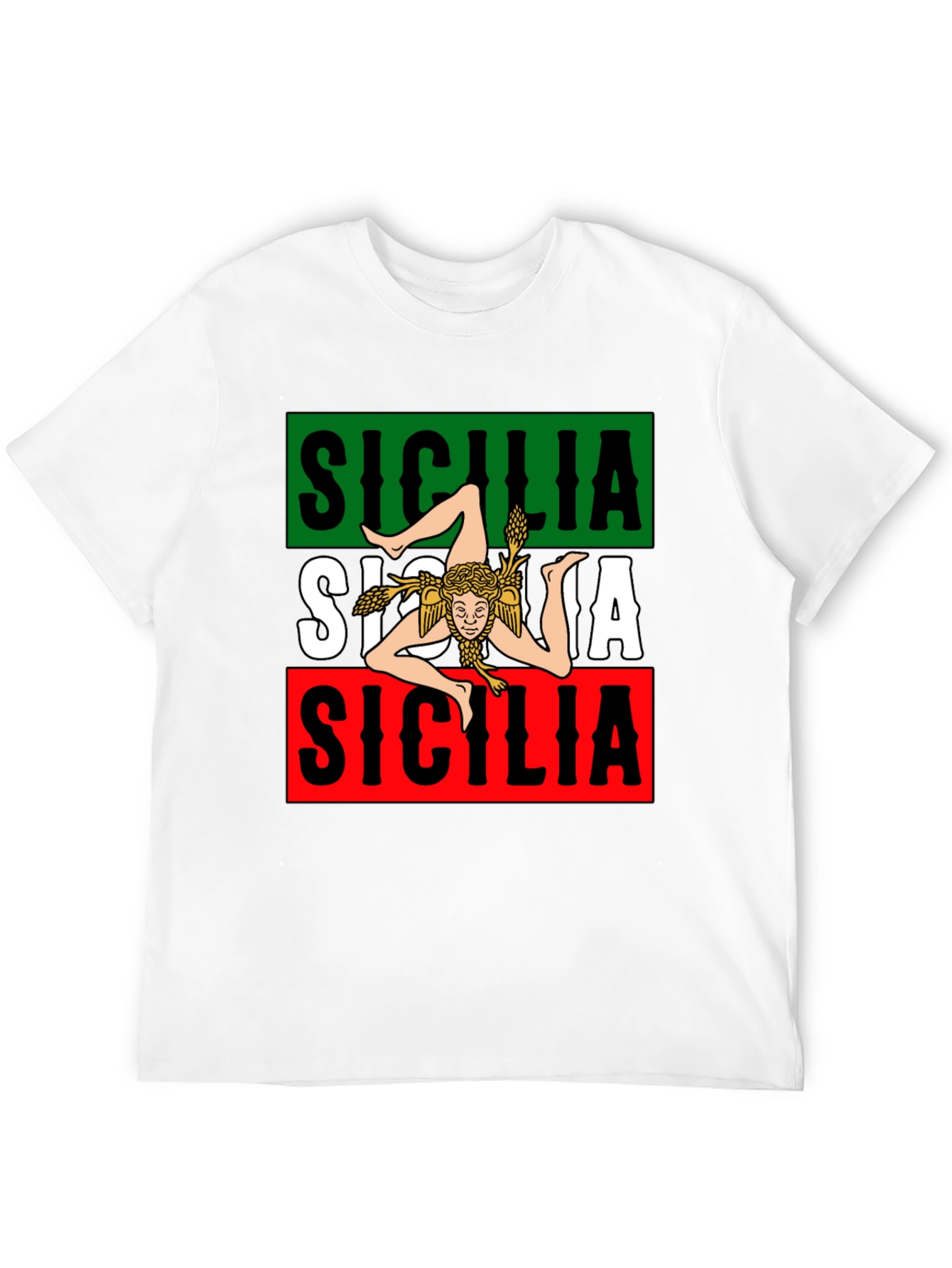 Sicilia T-Shirt Trinacria Symbol Italian Pride Tee