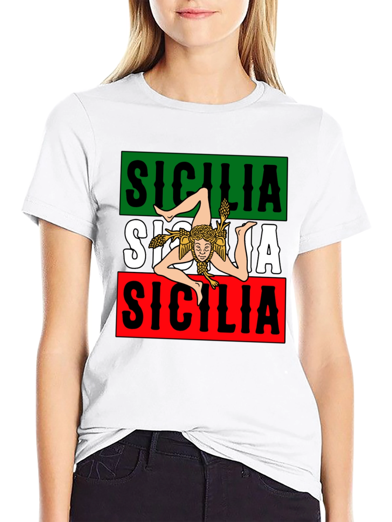 Sicilia T-Shirt Trinacria Symbol Italian Pride Tee