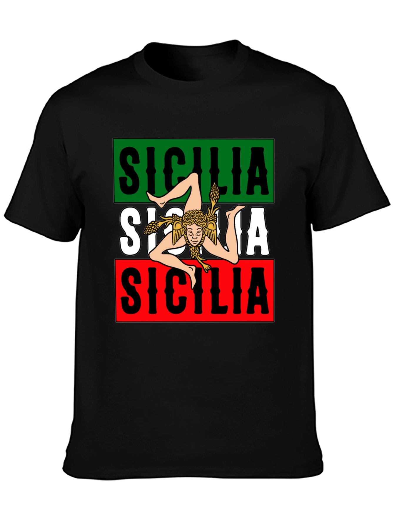 Sicilia T-Shirt Trinacria Symbol Italian Pride Tee