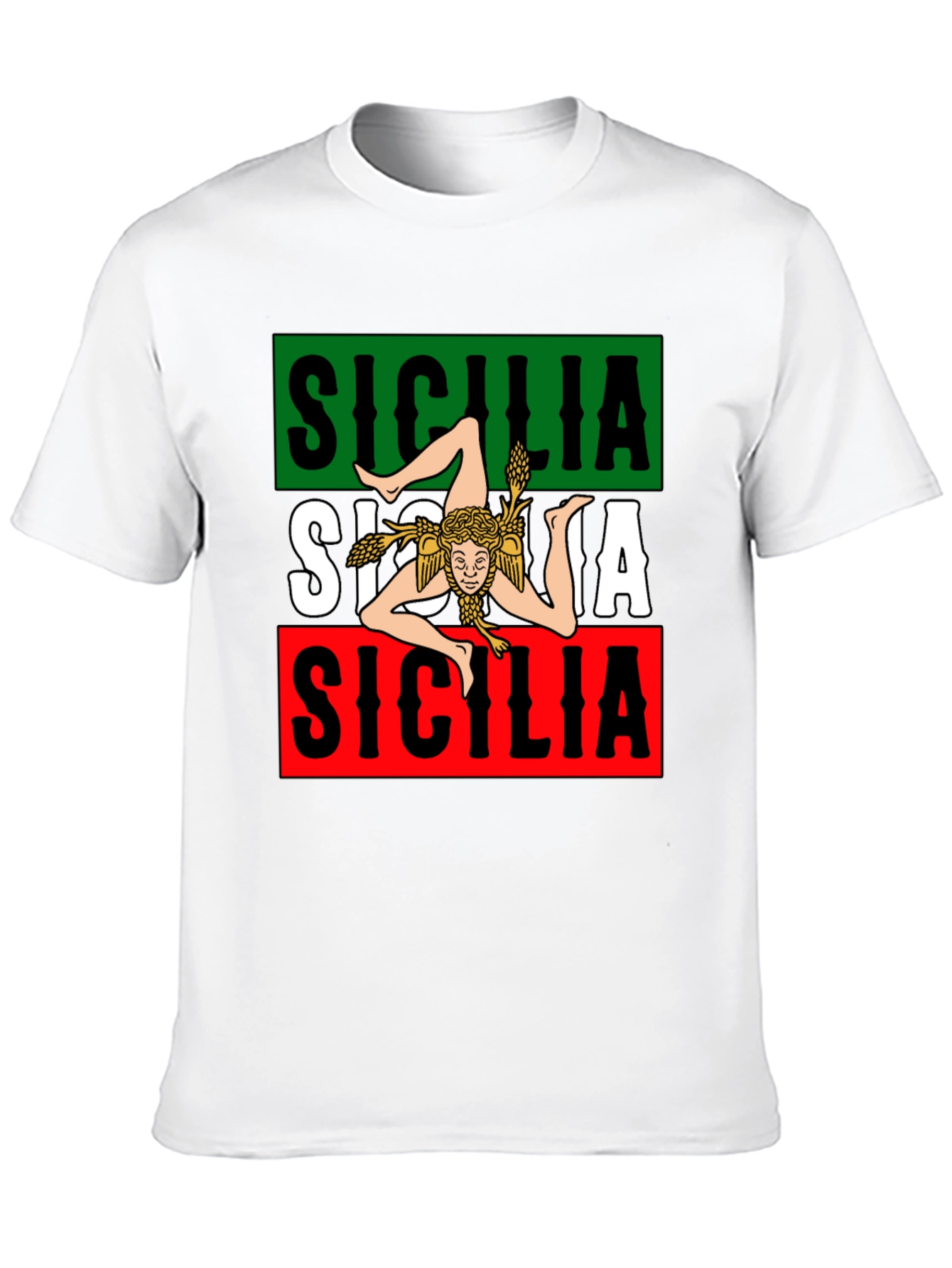 Sicilia T-Shirt Trinacria Symbol Italian Pride Tee