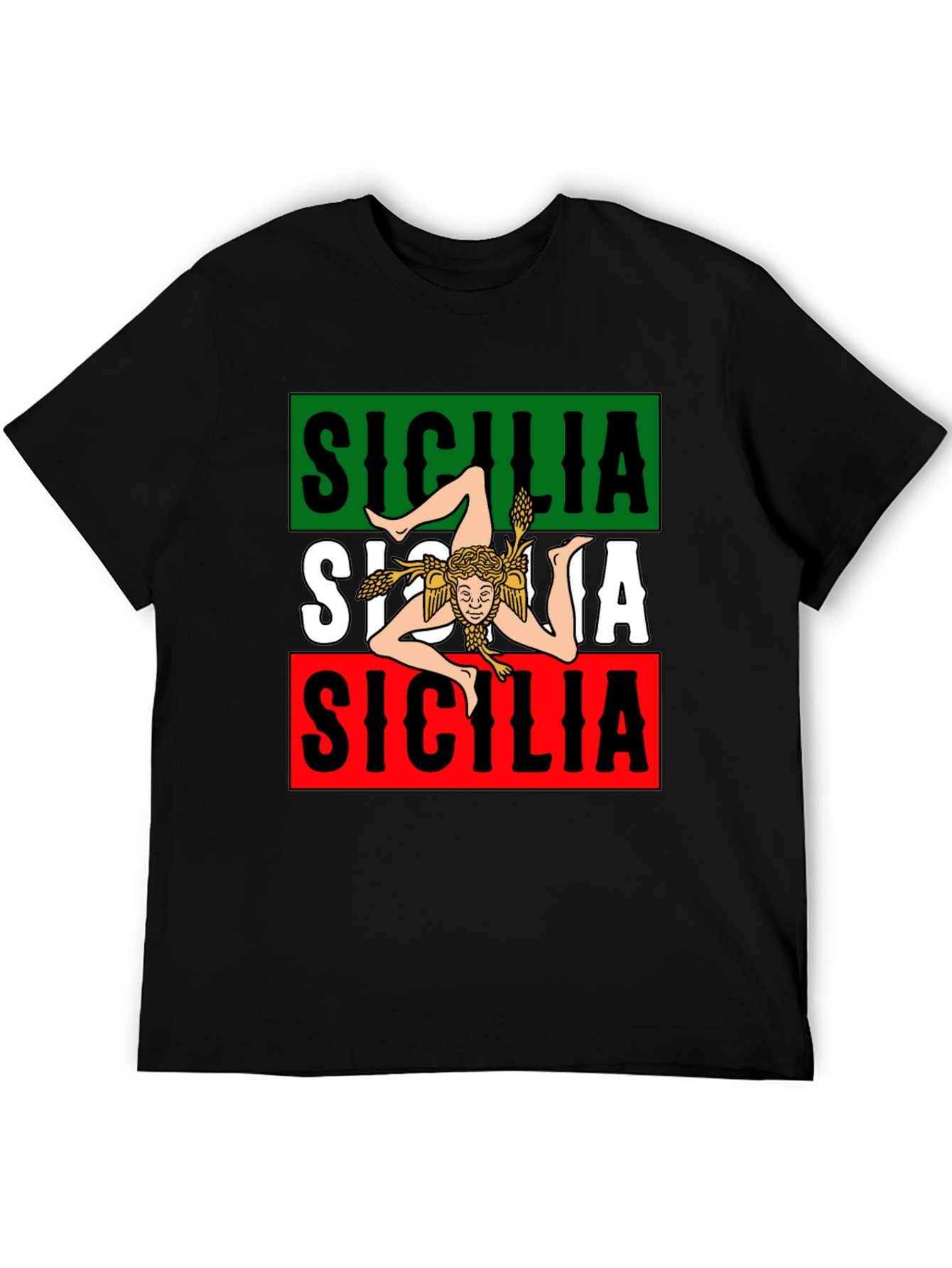 Sicilia T-Shirt Trinacria Symbol Italian Pride Tee