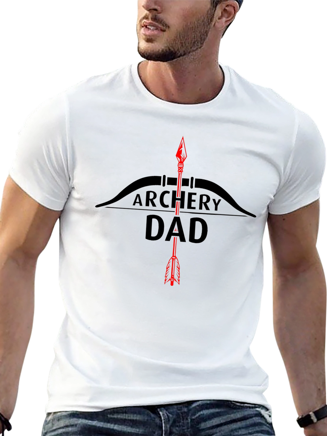 Archery Dad Graphic Tee - Bow & Arrow Design