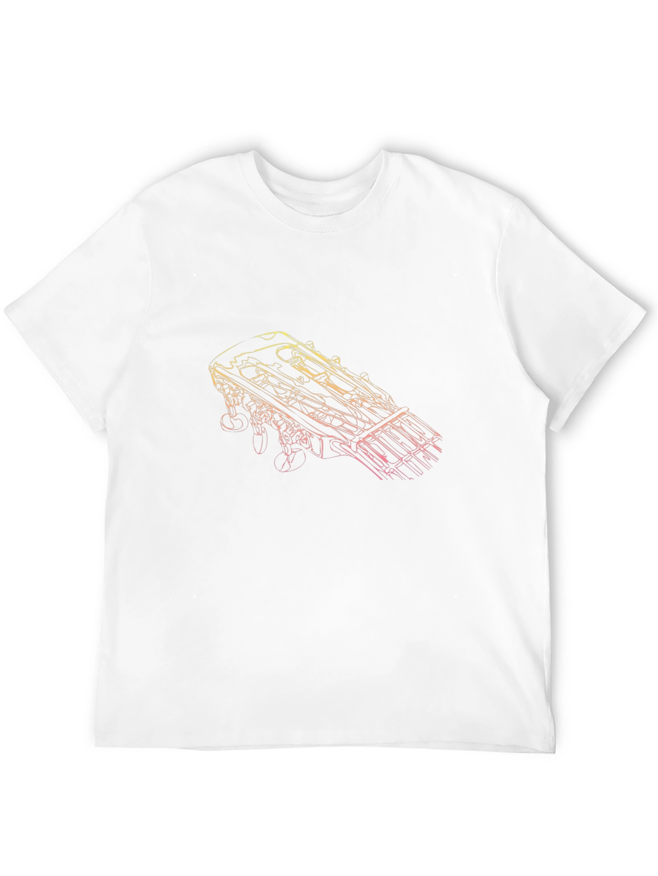 Guitar Headstock Graphic Tee - Black Unisex T-Shirt