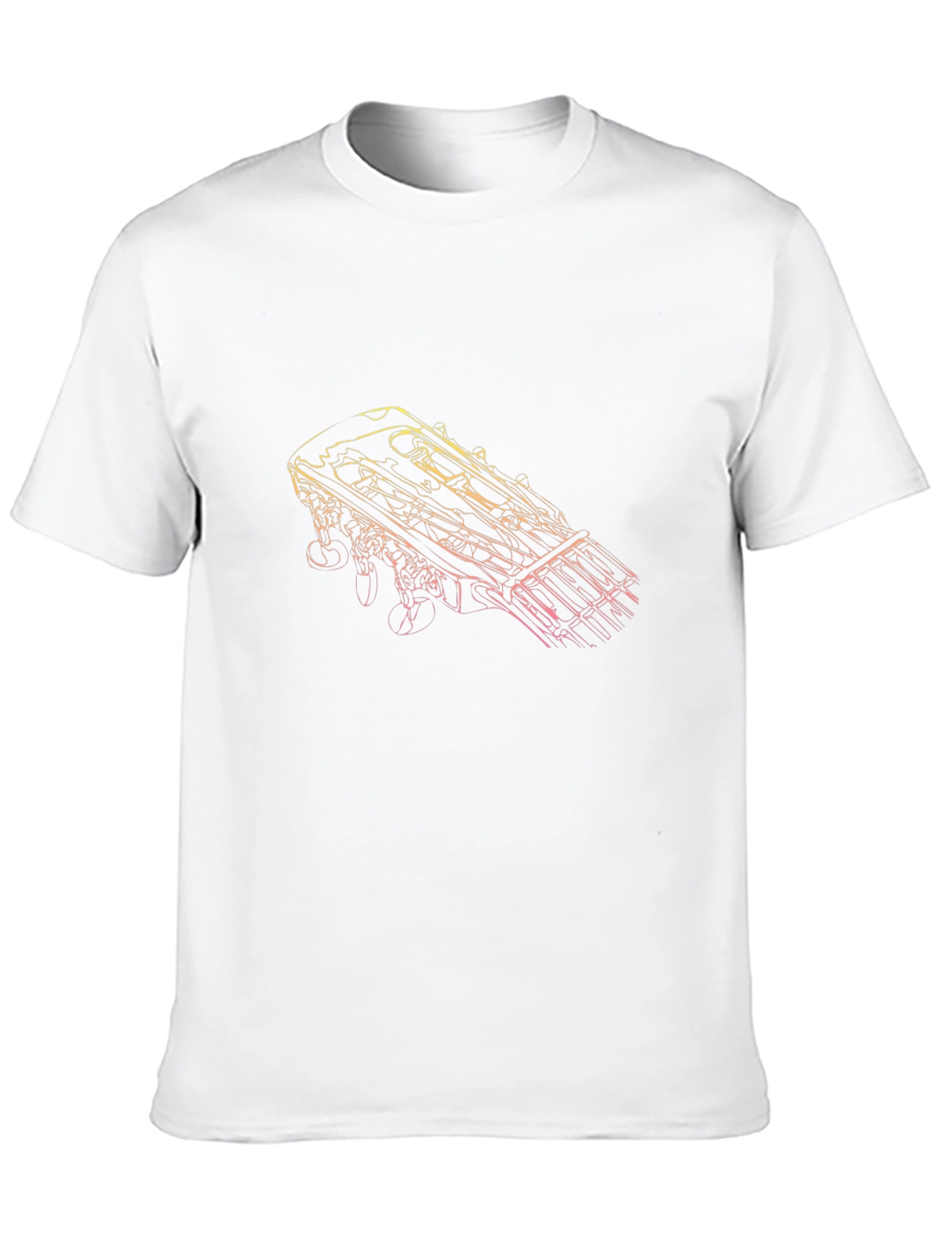 Guitar Headstock Graphic Tee - Black Unisex T-Shirt