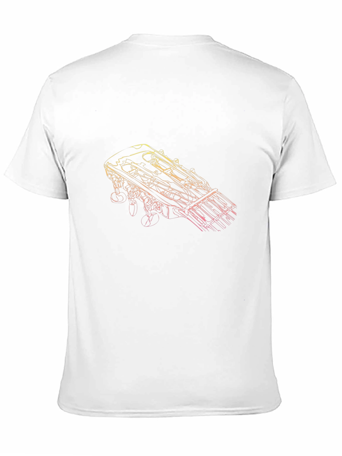 Guitar Headstock Graphic Tee - Black Unisex T-Shirt
