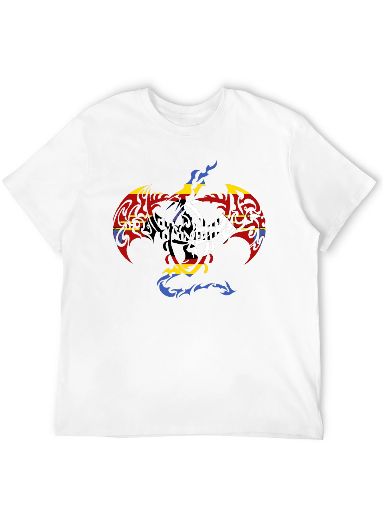 Tribal Dragon Graphic Black T-Shirt