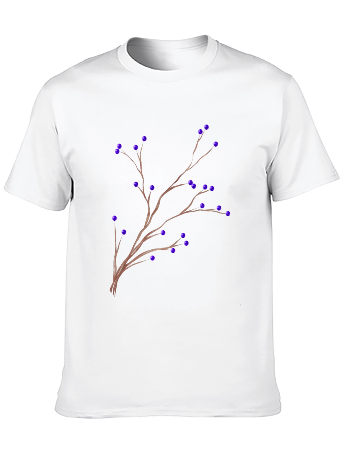 Berries on Branch Graphic Tee - Black