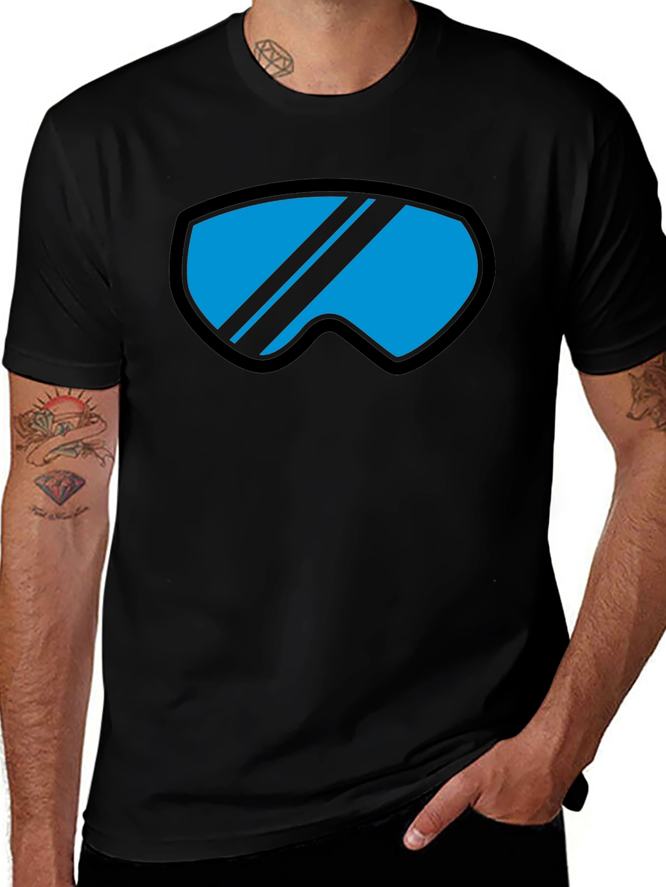 Cool Goggles Graphic Tee - Black Casual Shirt
