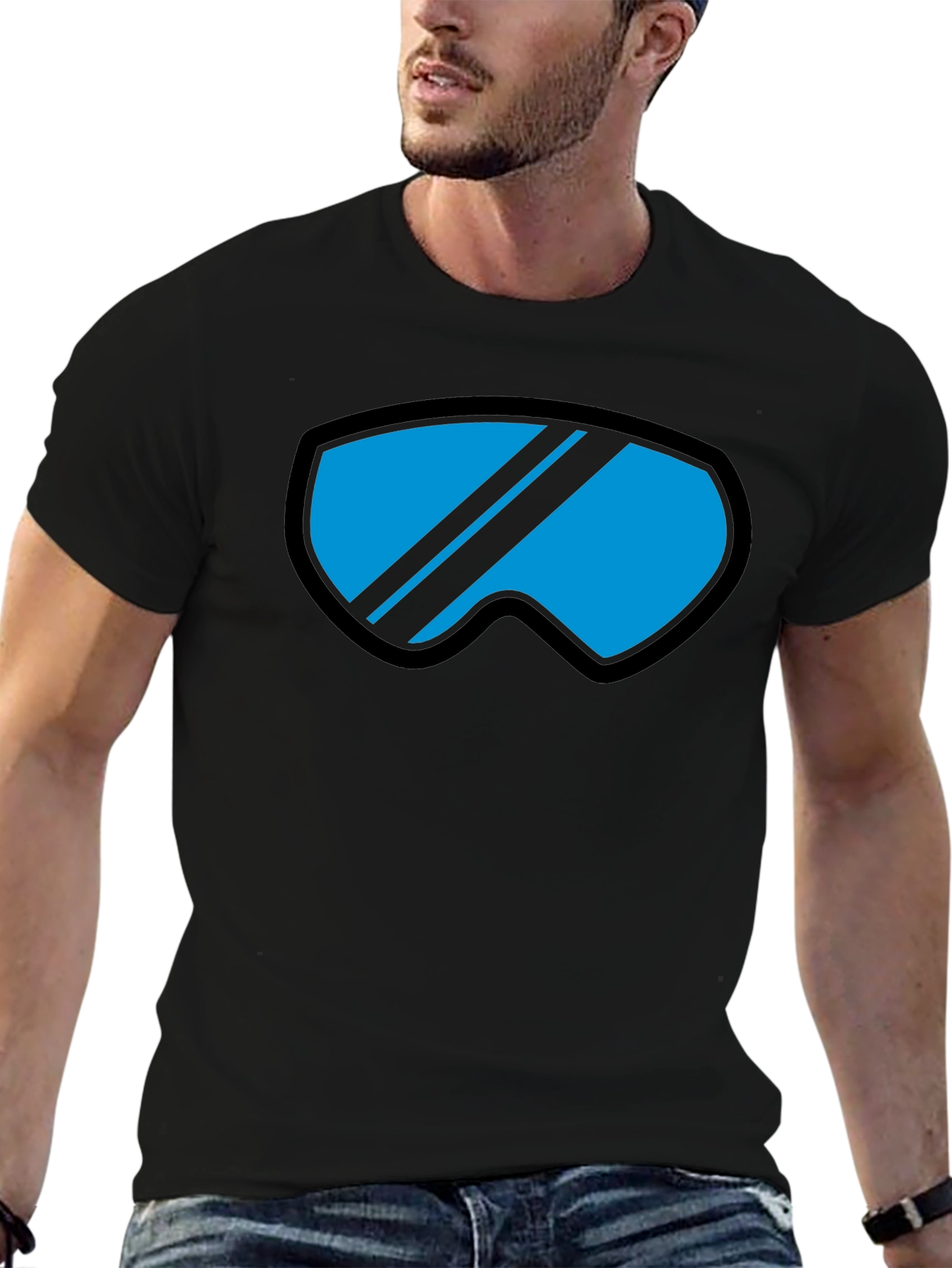 Cool Goggles Graphic Tee - Black Casual Shirt