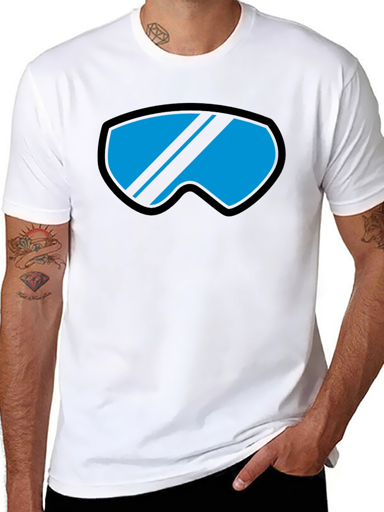 Cool Goggles Graphic Tee - Black Casual Shirt