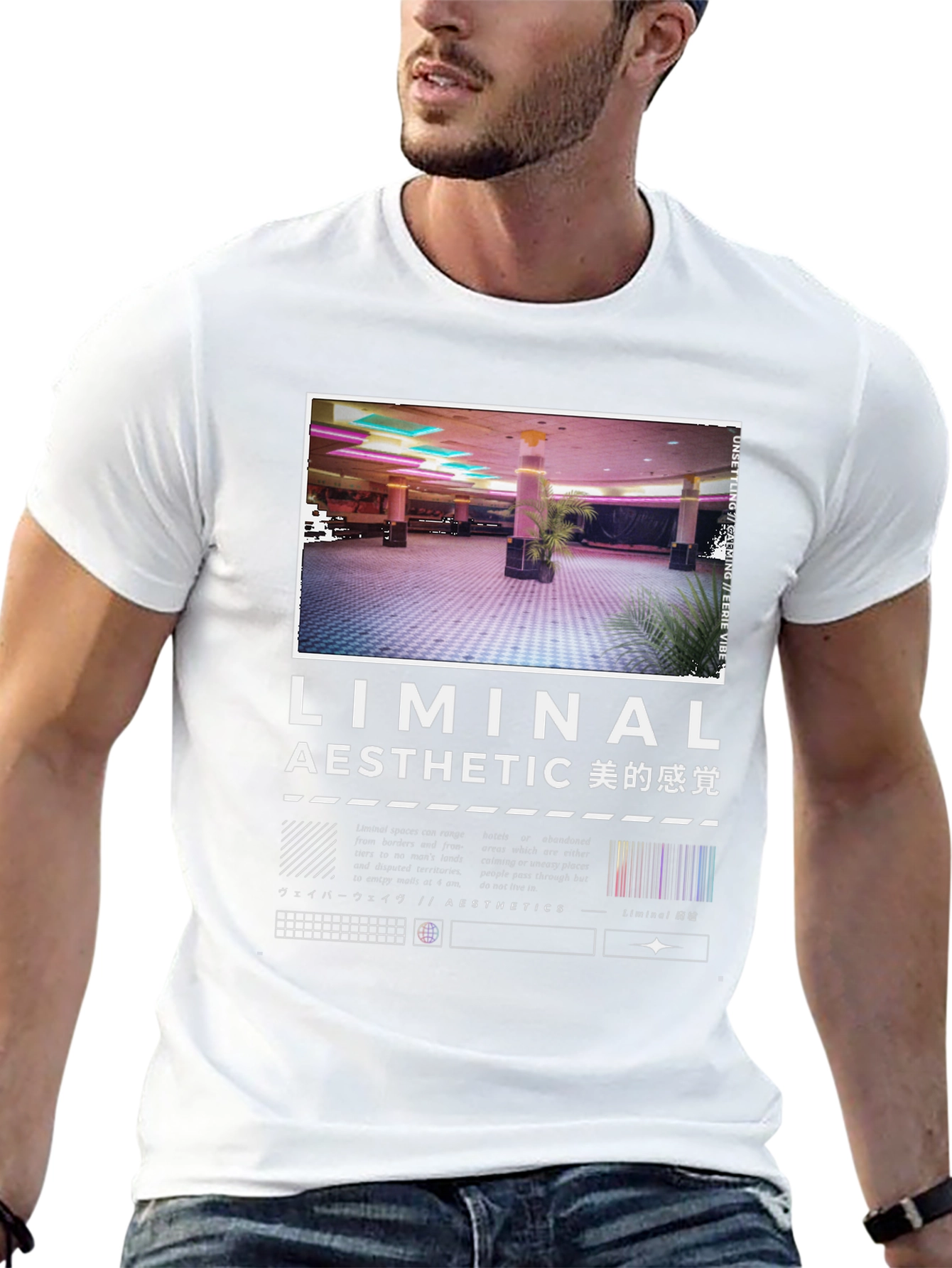Liminal Aesthetic Graphic Tee - Vaporwave Design