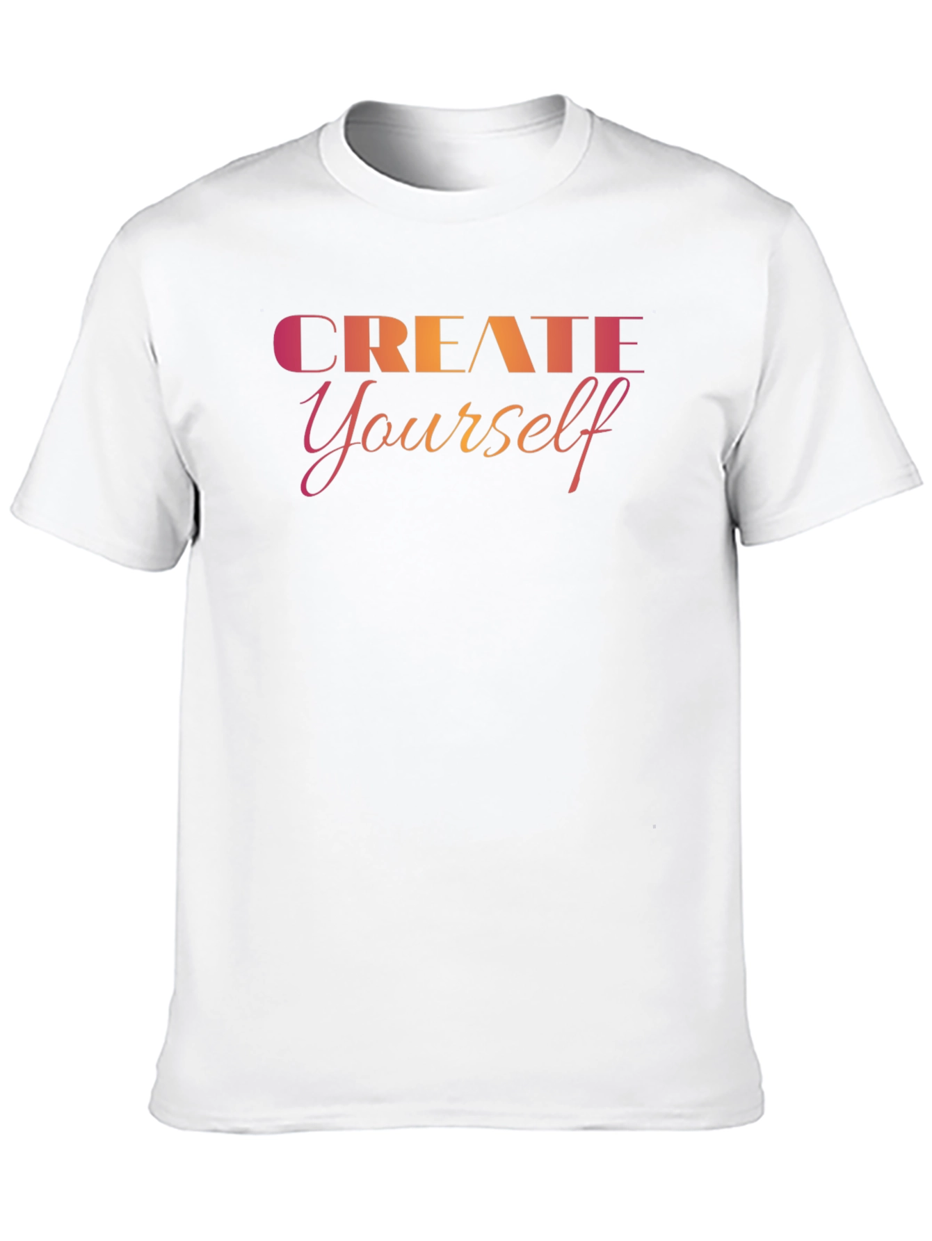 Create Yourself Black Graphic Tee - Trendy Design