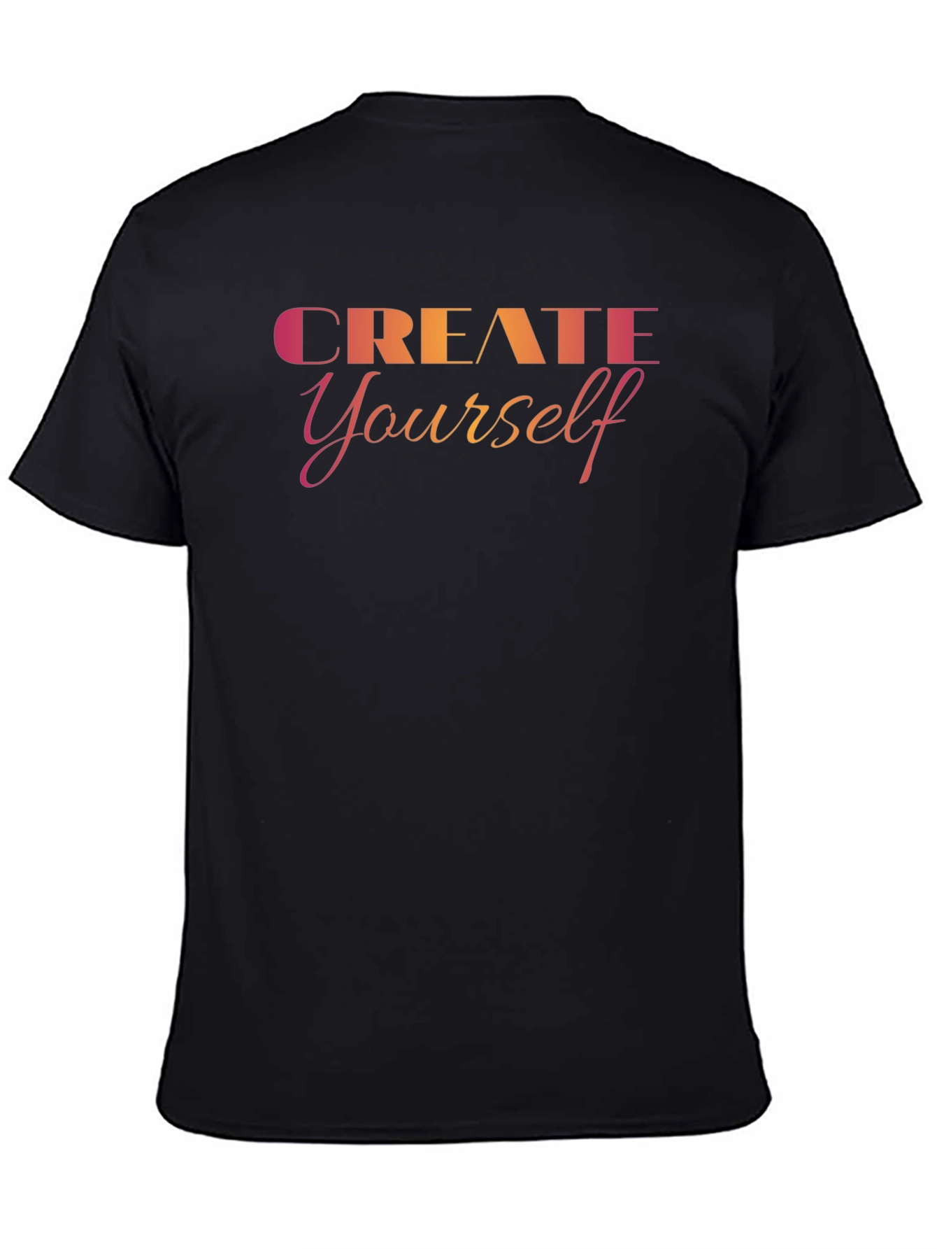 Create Yourself Black Graphic Tee - Trendy Design