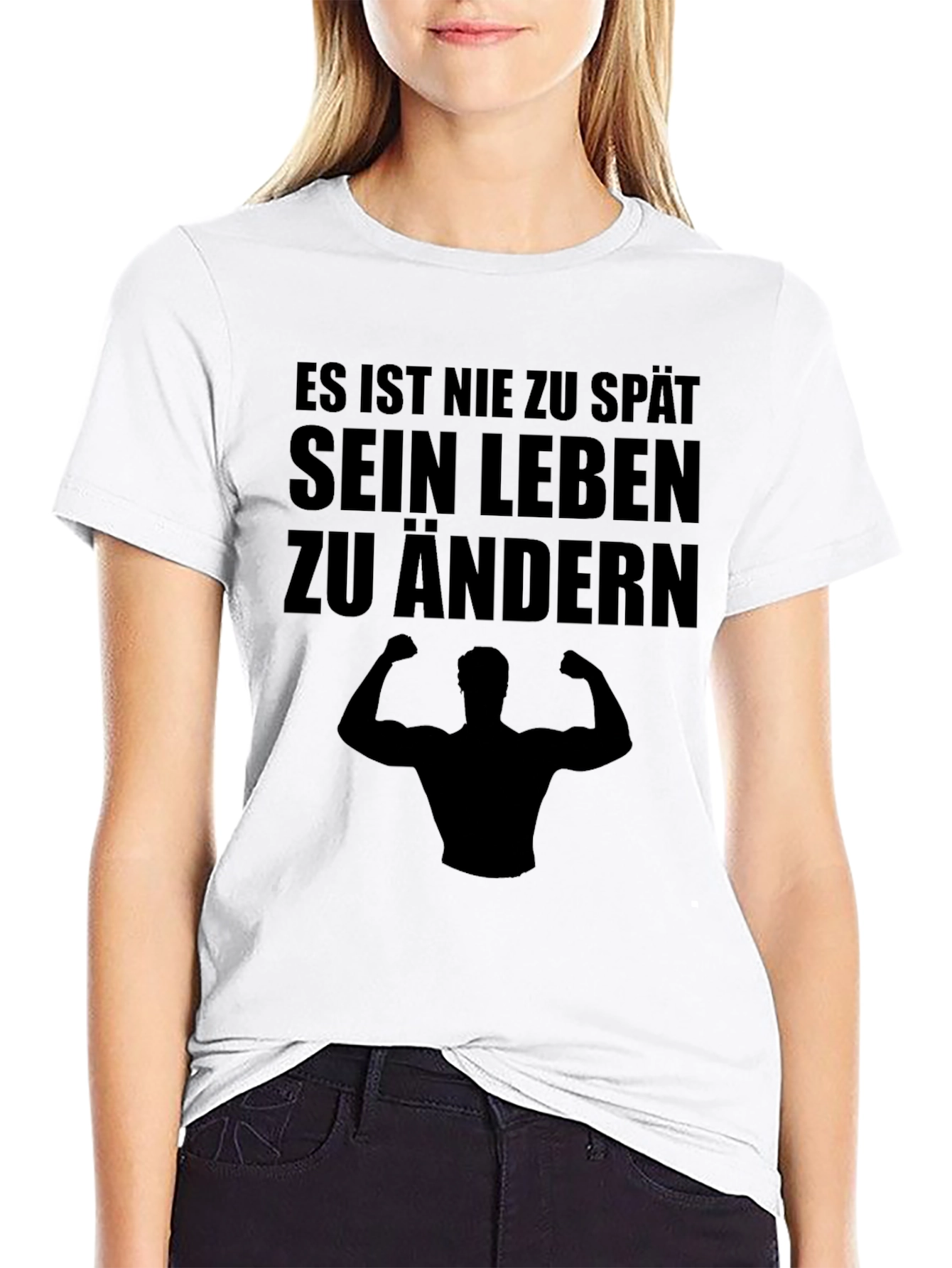 Motivational German T-Shirt - Es Ist Nie Zu Spät