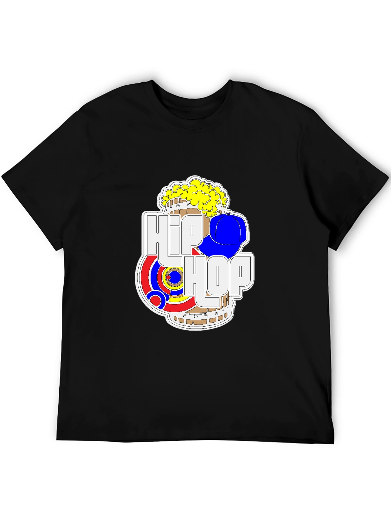 Hip Hop Graphic T-Shirt - Black
