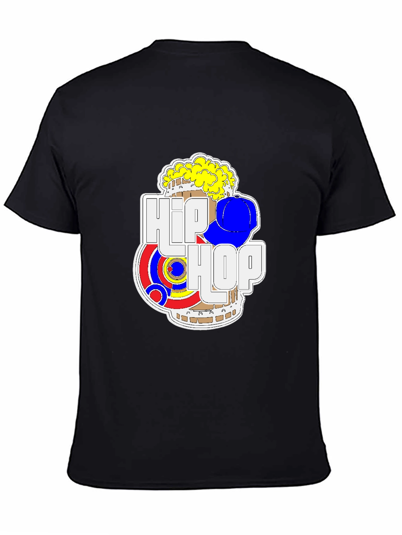 Hip Hop Graphic T-Shirt - Black