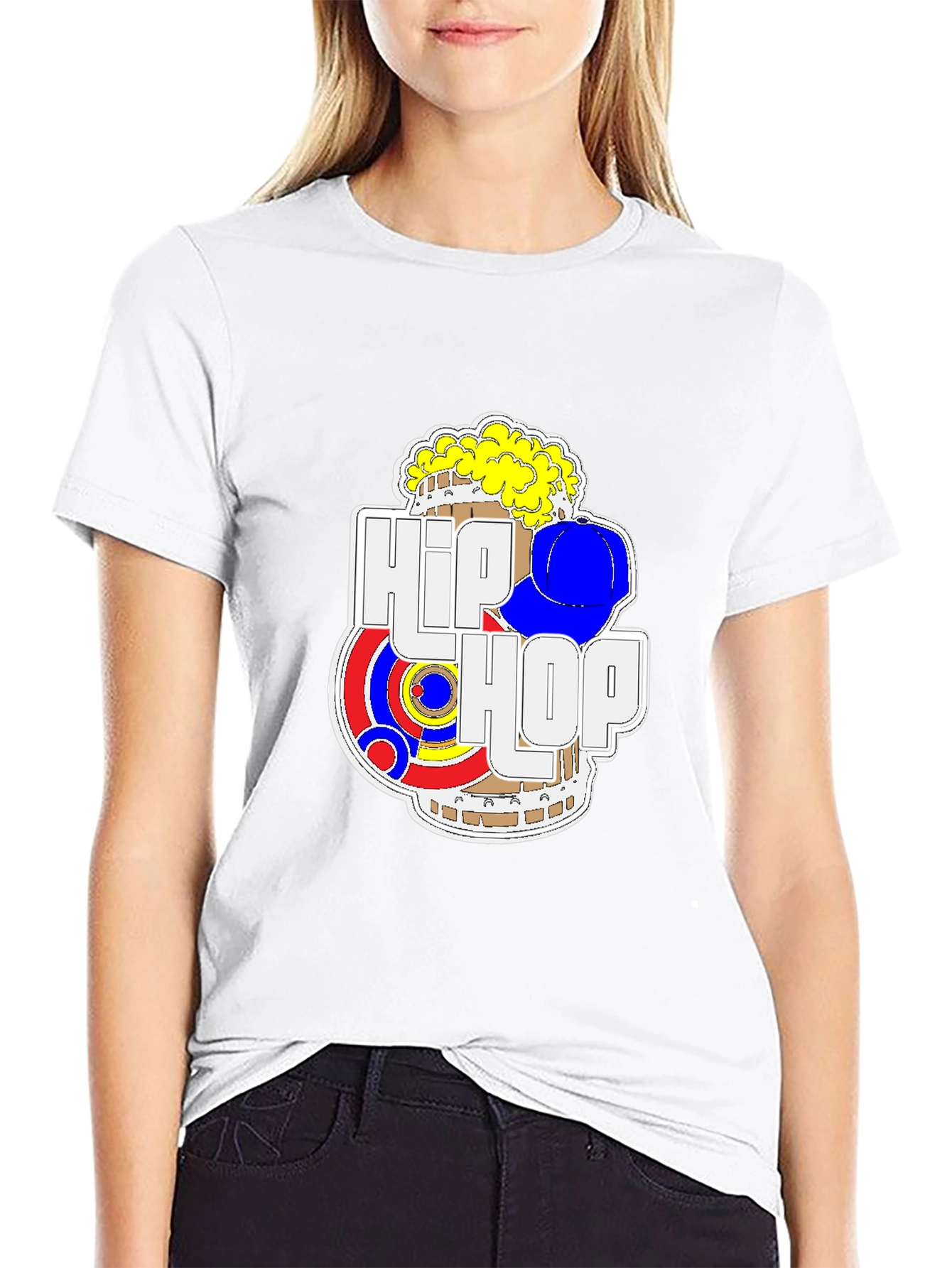 Hip Hop Graphic T-Shirt - Black
