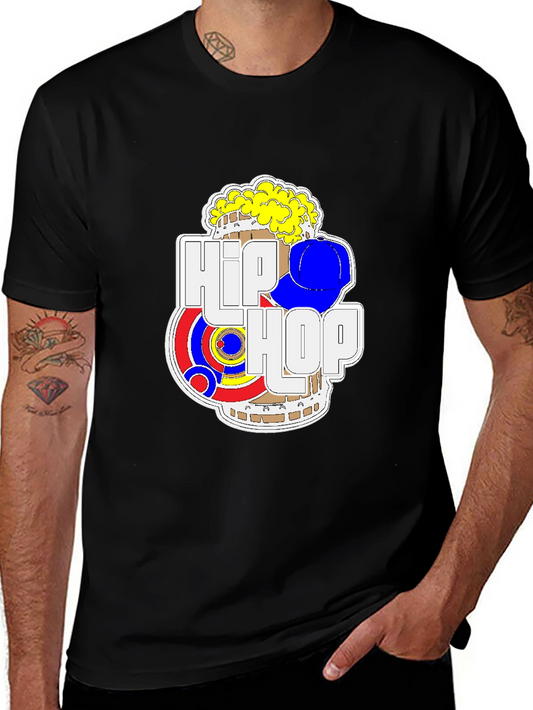 Hip Hop Graphic T-Shirt - Black