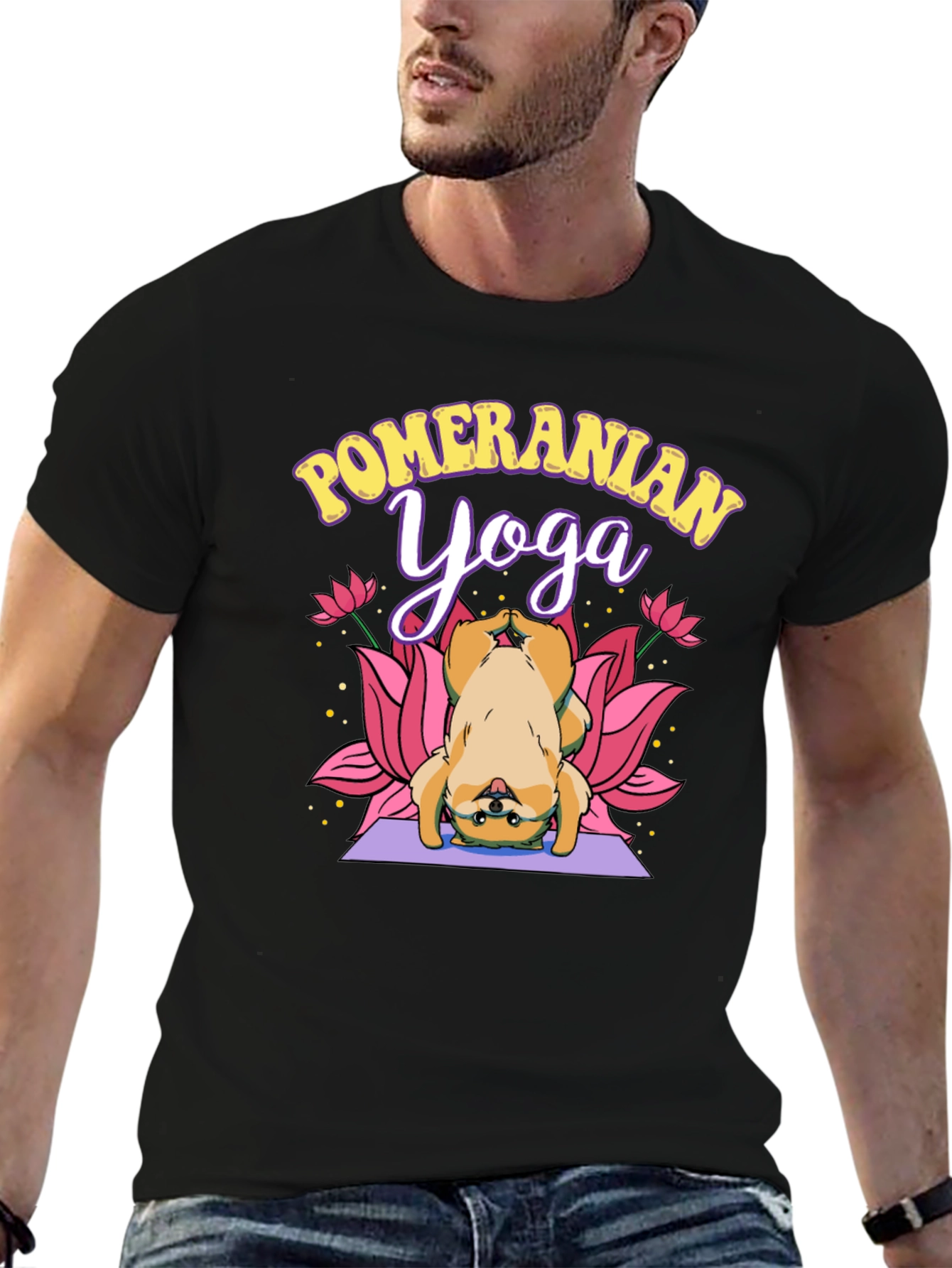 Pomeranian Yoga T-Shirt Cute Dog Tee