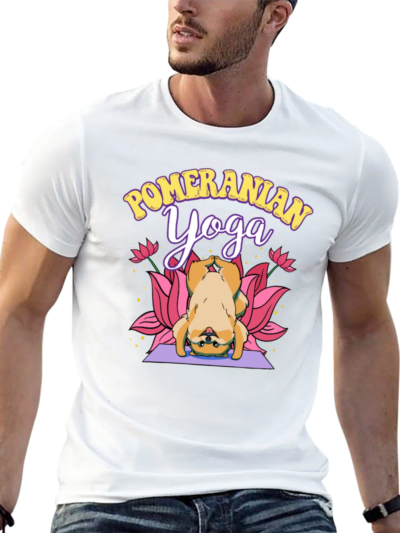 Pomeranian Yoga T-Shirt Cute Dog Tee