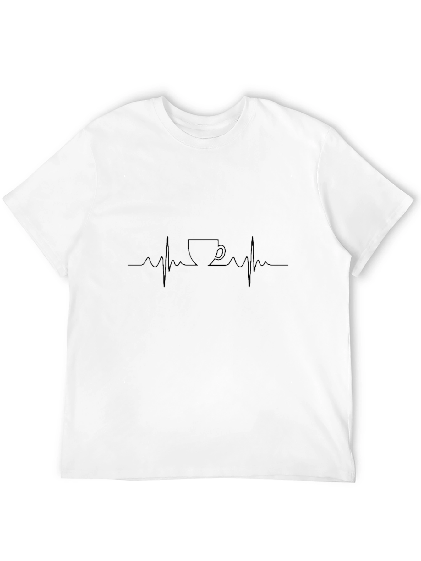 Coffee ECG Black T-Shirt