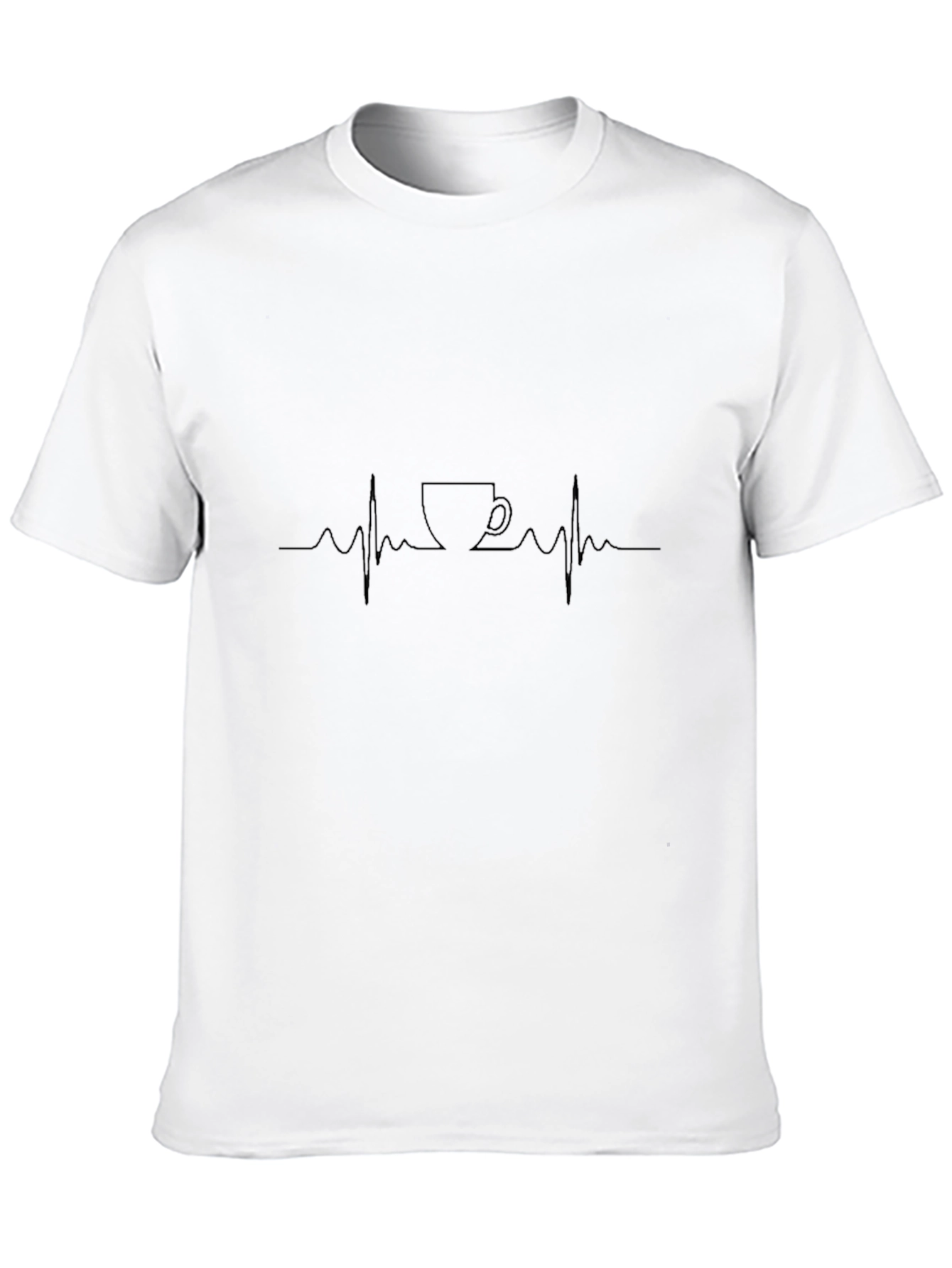 Coffee ECG Black T-Shirt