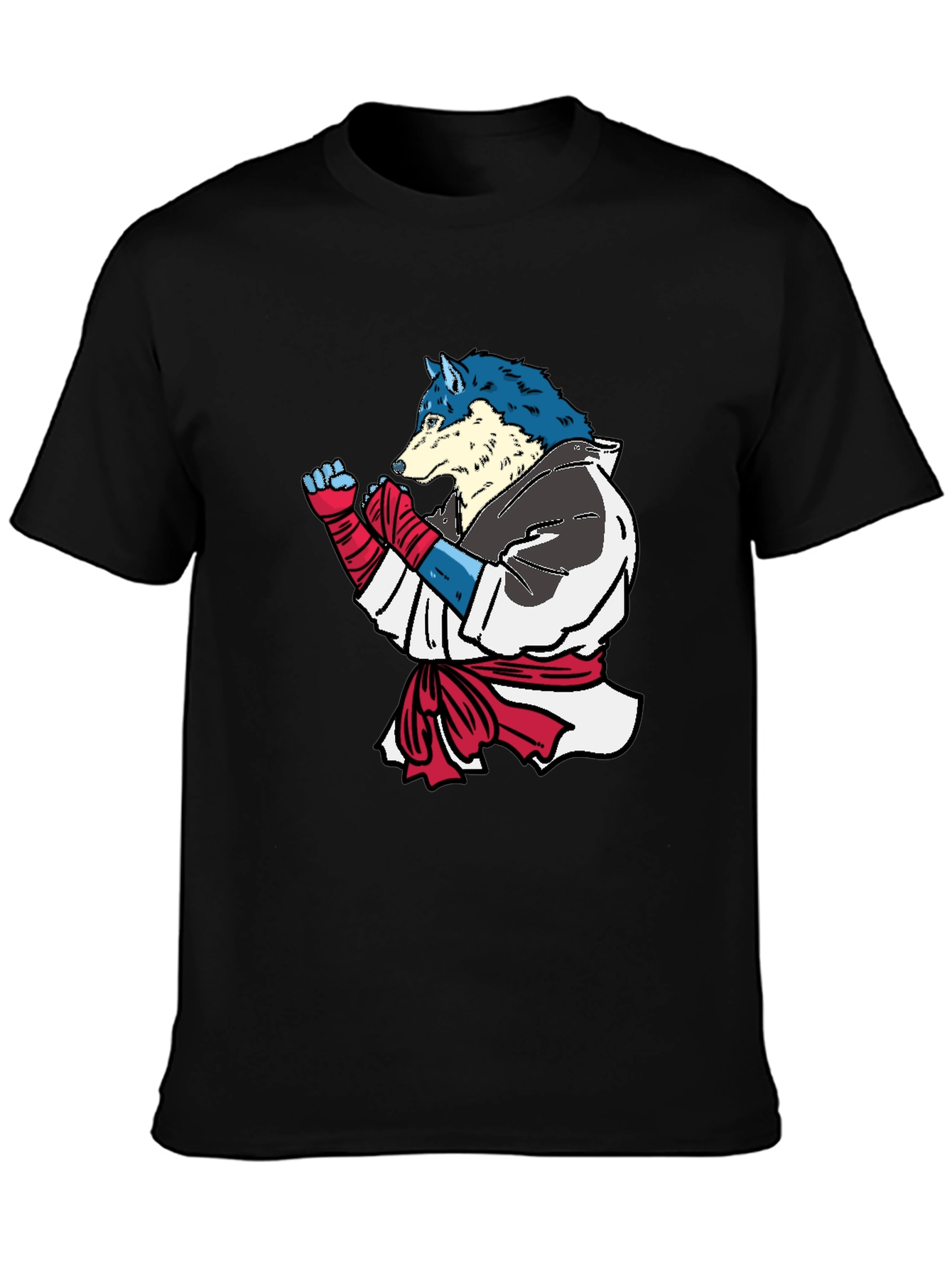 Martial Arts Wolf Graphic T-Shirt