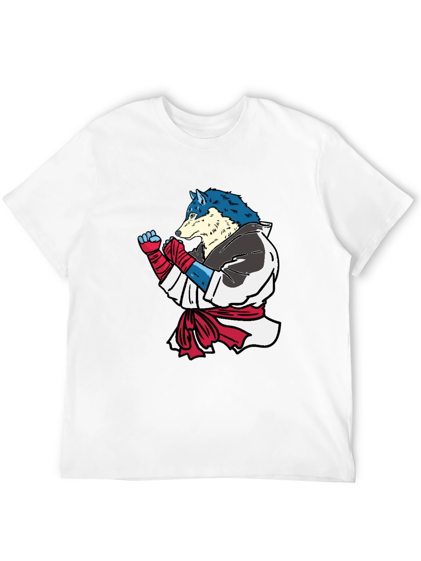 Martial Arts Wolf Graphic T-Shirt