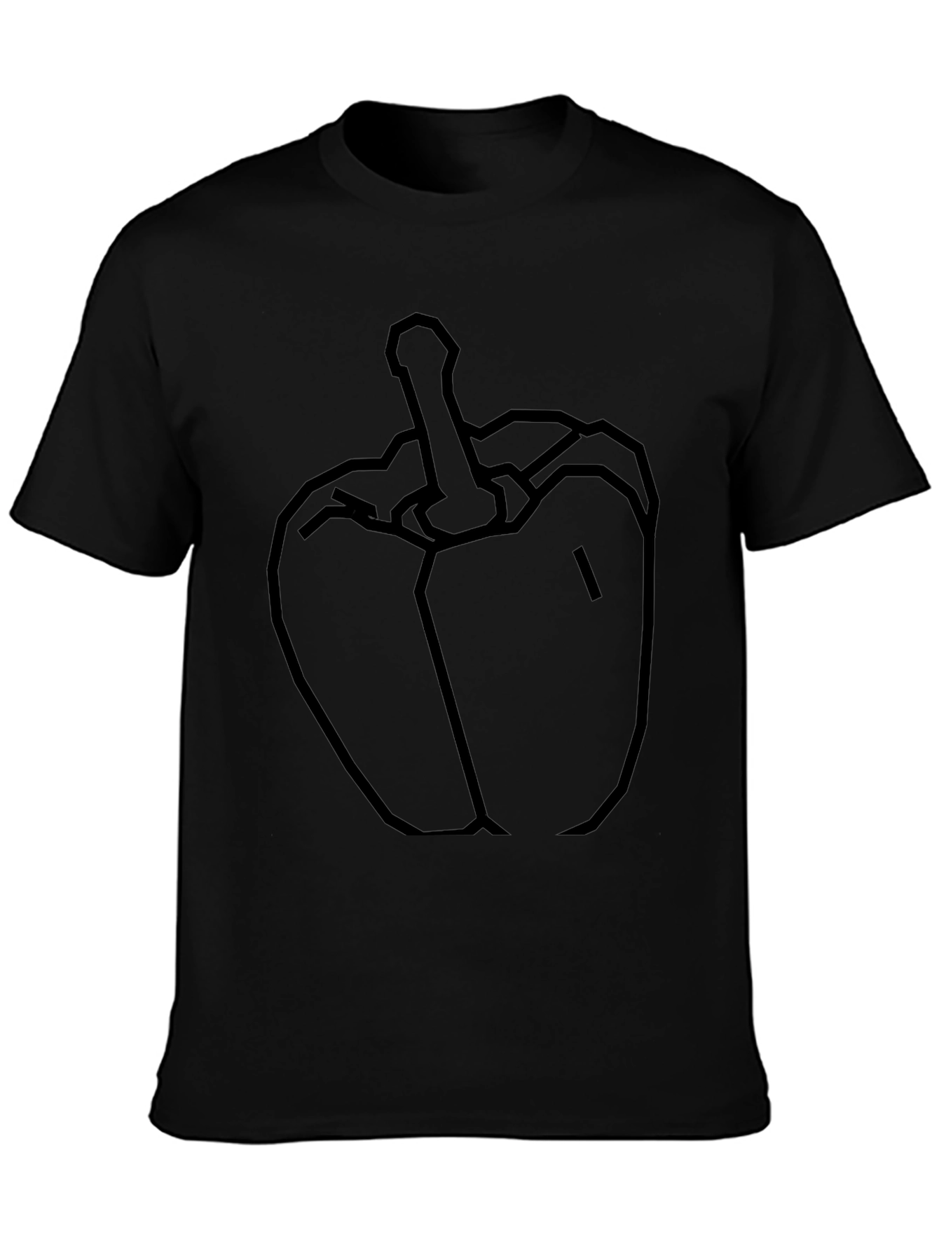 Bold Pepper Graphic Tee - Black Cotton Blend