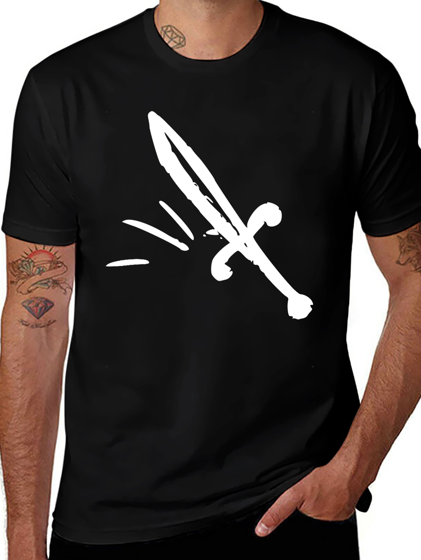 Sword Graphic Black T-Shirt
