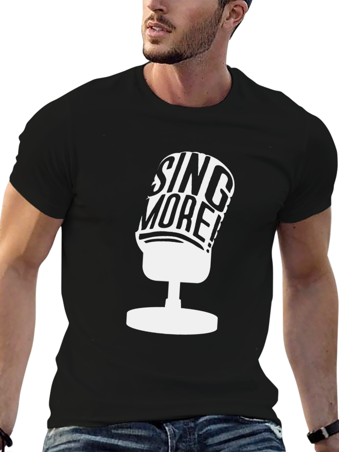 Sing More Graphic Tee - Black