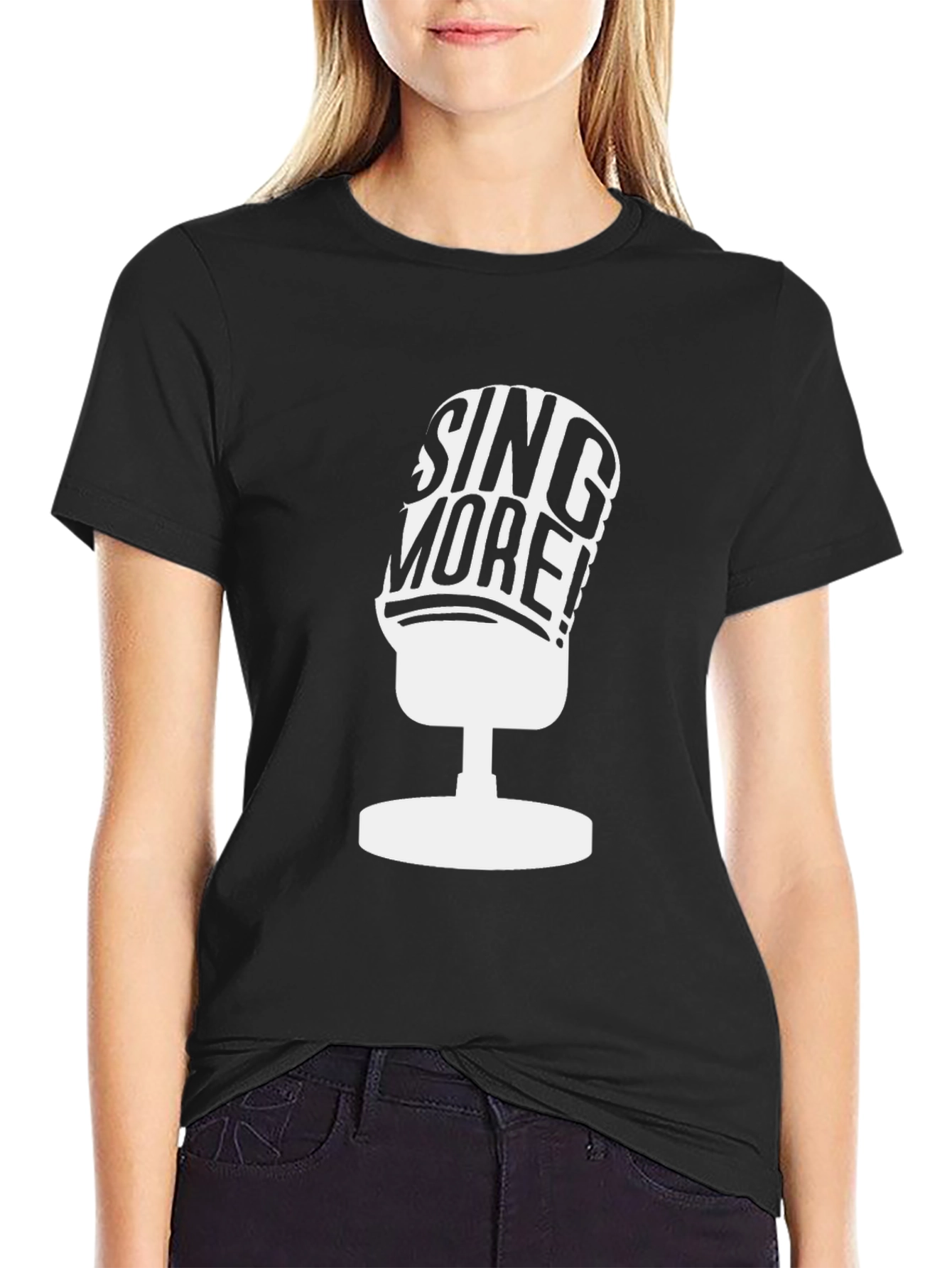 Sing More Graphic Tee - Black
