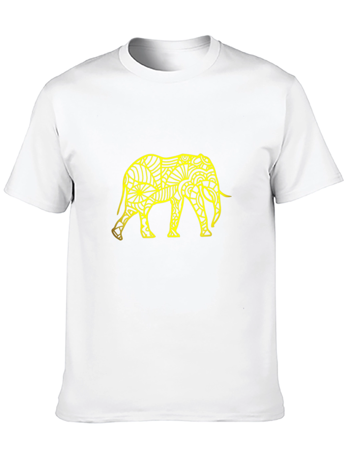 Abstract Elephant Graphic Tee - Black