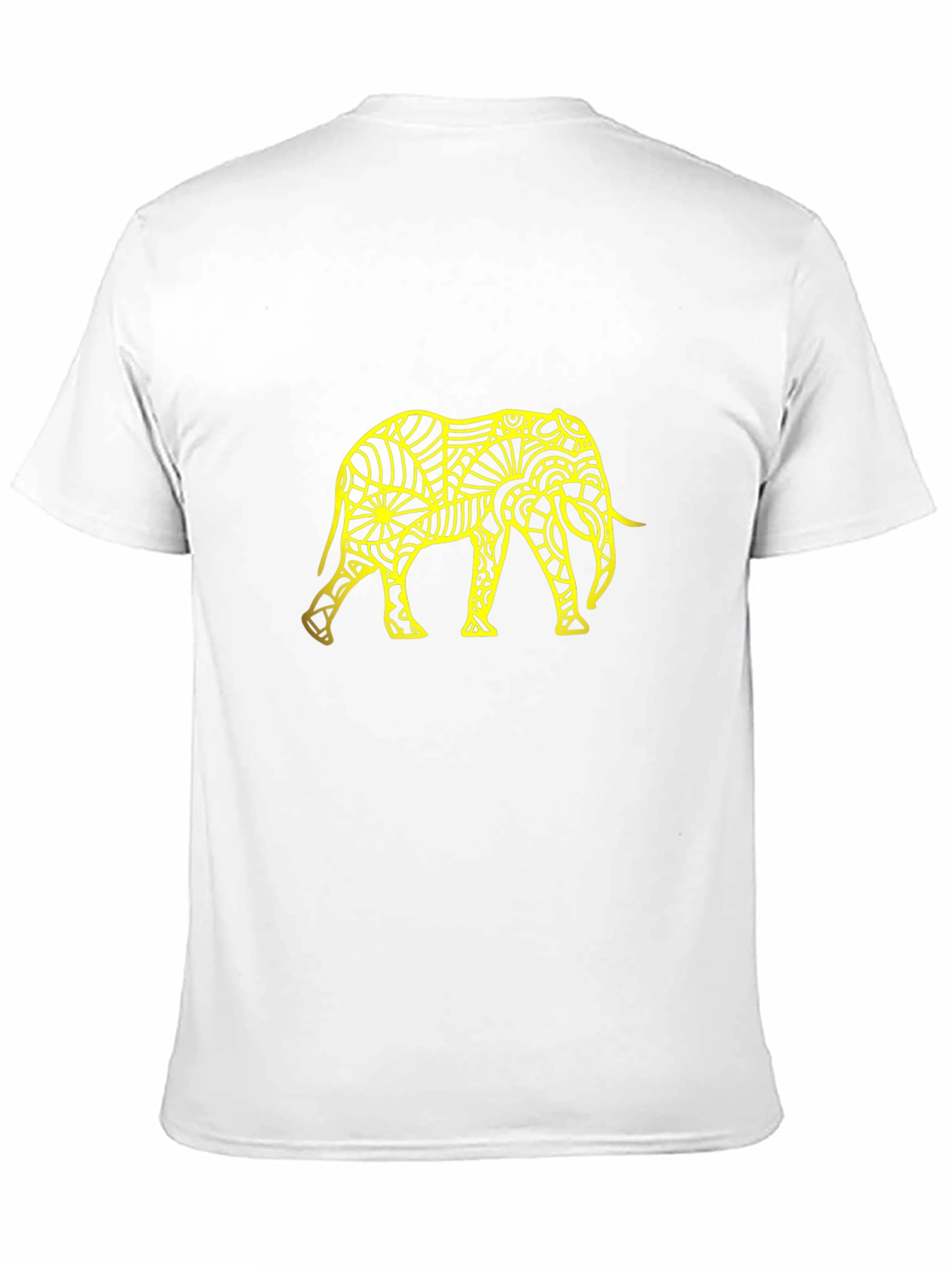 Abstract Elephant Graphic Tee - Black