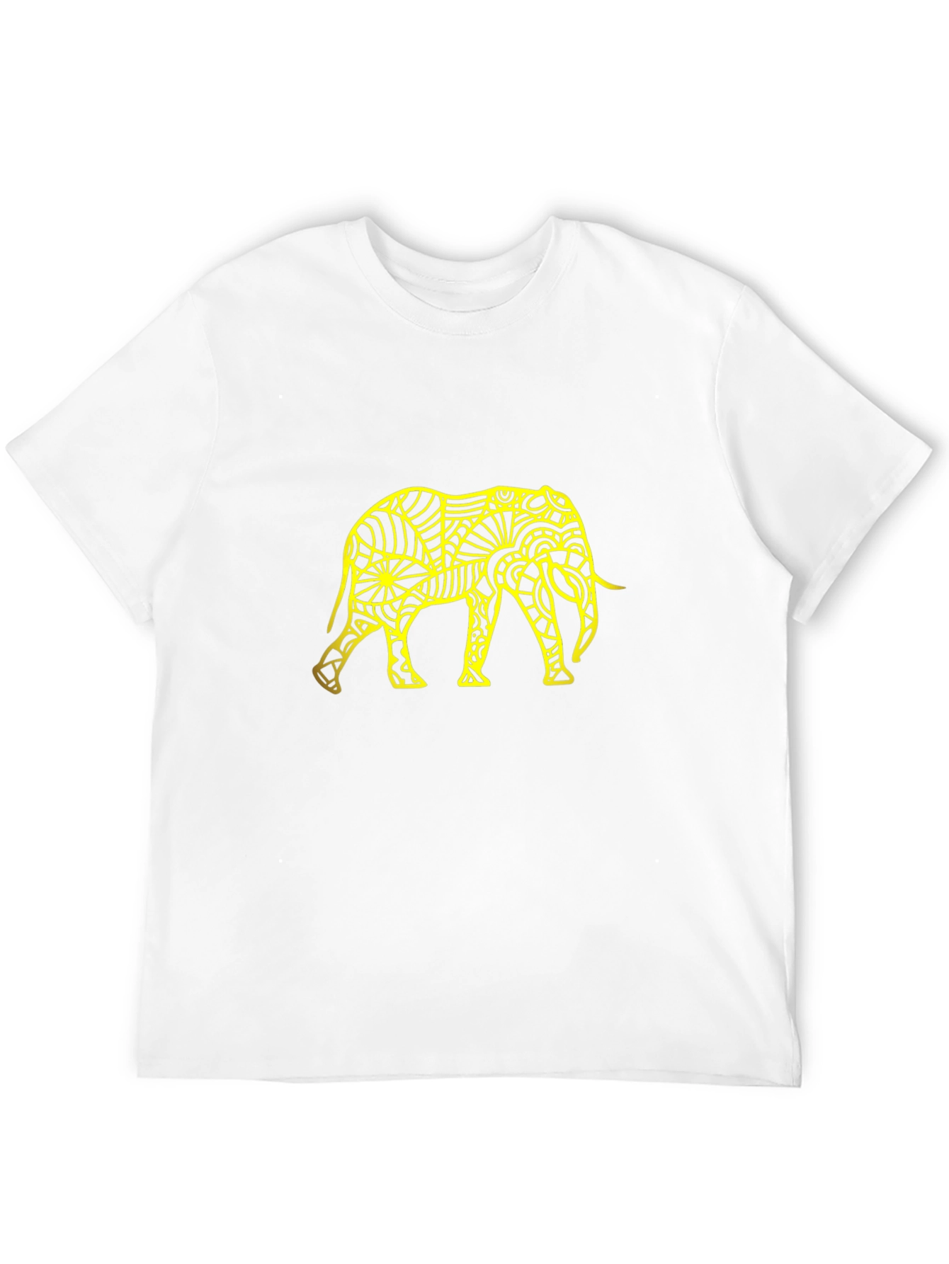 Abstract Elephant Graphic Tee - Black
