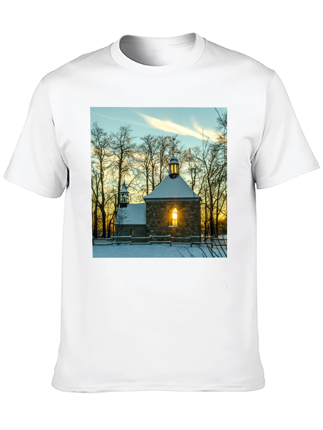 Winter Chapel Graphic Tee - Black
